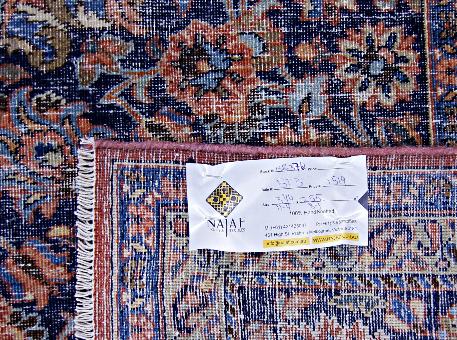 Handmade Vintage Persian Kerman Rug | 344 x 255 cm | 11'4" x 8'4" - Najaf Rugs & Textile