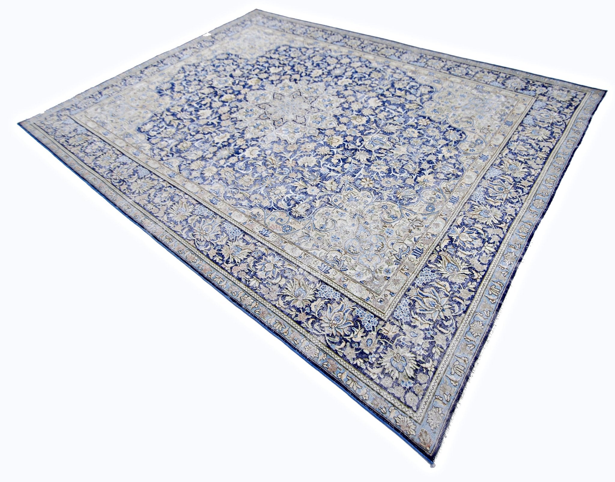 Handmade Vintage Persian Kerman Rug | 345 x 250 cm | 11'4" x 8'2" - Najaf Rugs & Textile