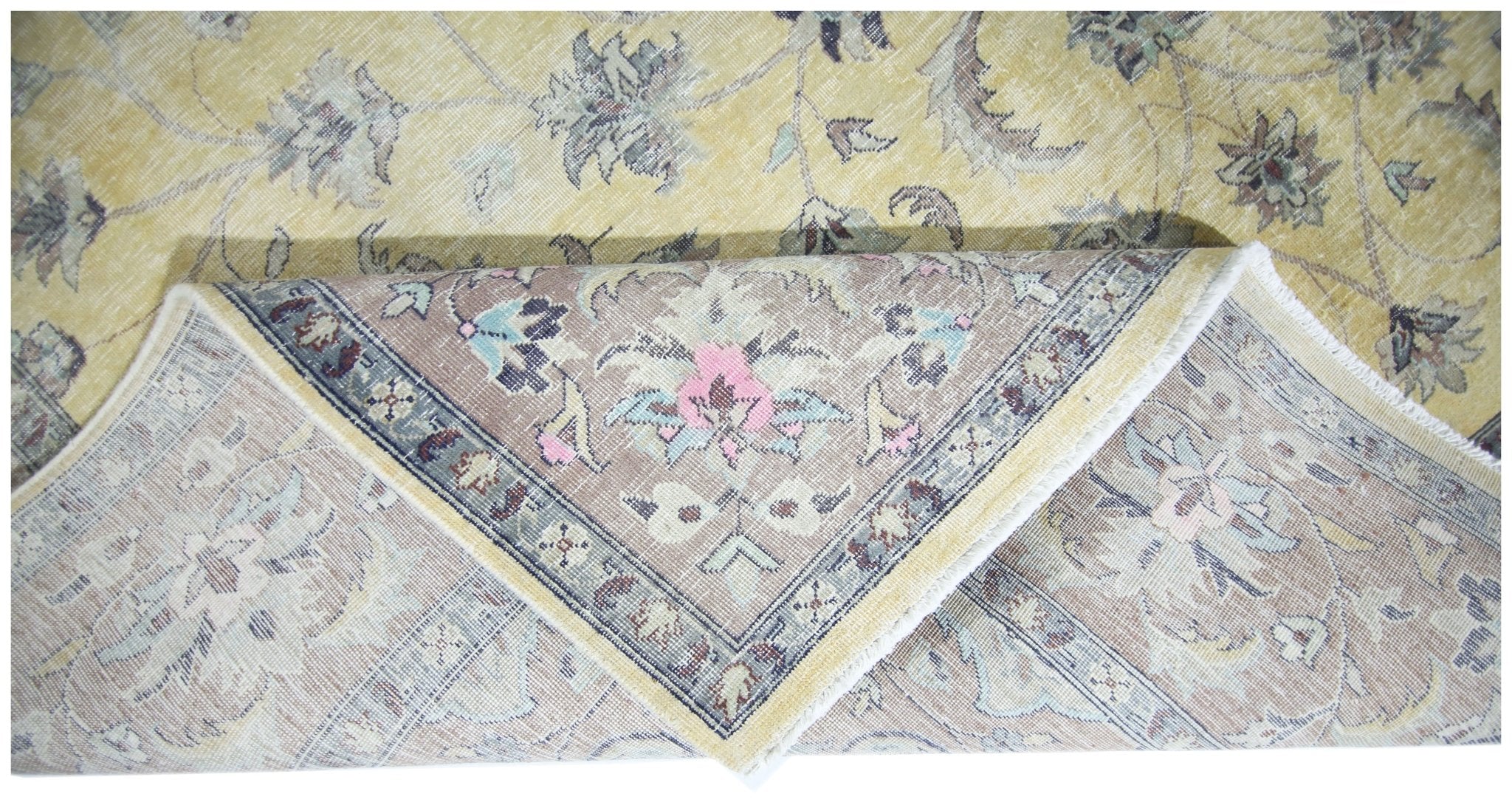 Handmade Vintage Persian Kerman Rug | 347 x 246 cm | 11'4" x 8'1" - Najaf Rugs & Textile