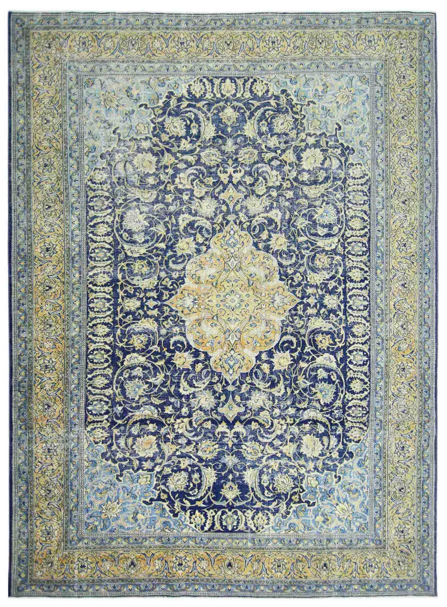 Handmade Vintage Persian Kerman Rug | 348 x 240 cm | 11'5" x 7'10" - Najaf Rugs & Textile