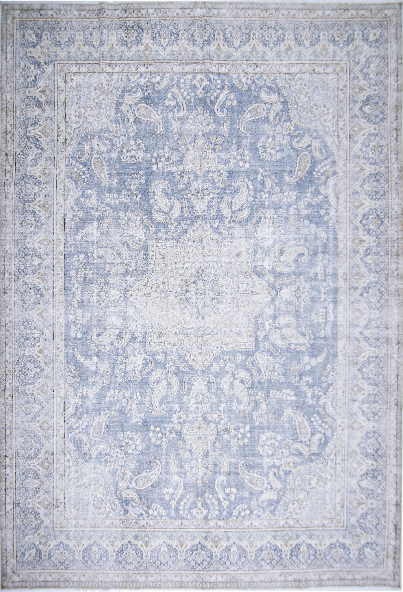 Handmade Vintage Persian Kerman Rug | 358 x 277 cm | 11'9" x 9'1" - Najaf Rugs & Textile