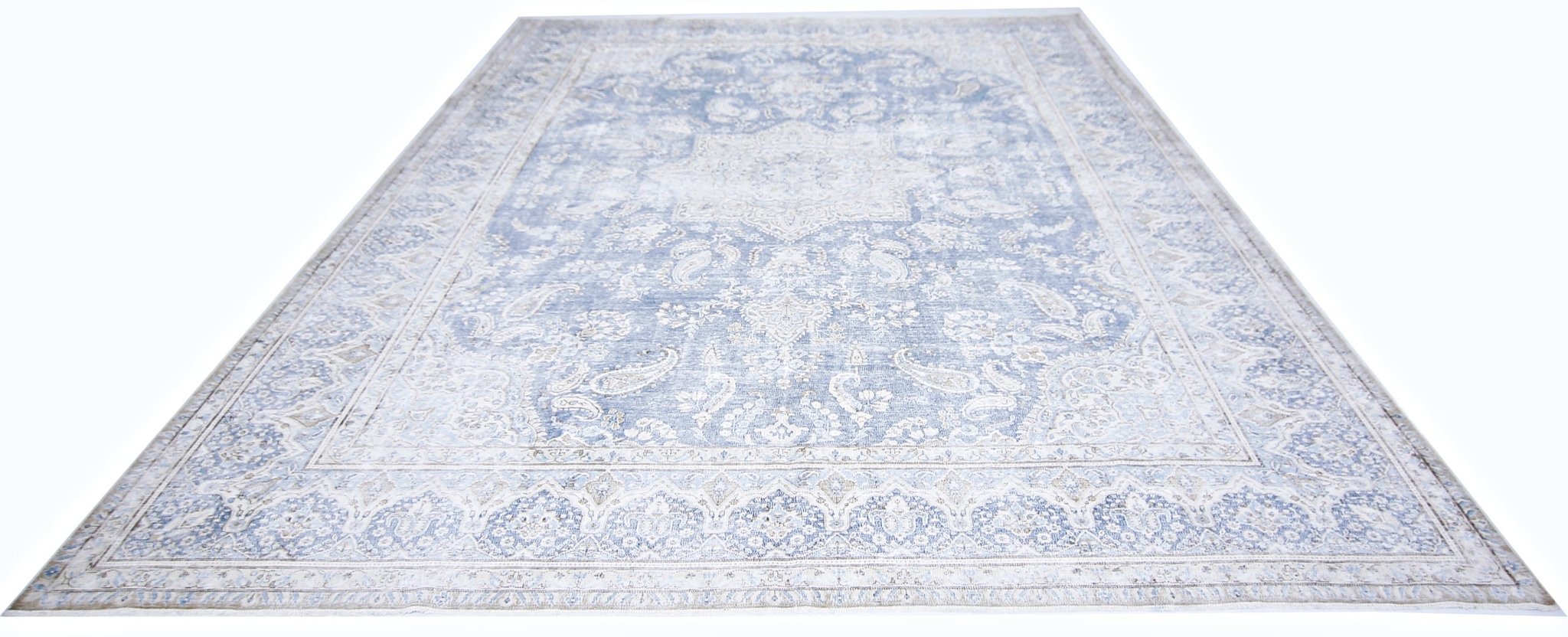 Handmade Vintage Persian Kerman Rug | 358 x 277 cm | 11'9" x 9'1" - Najaf Rugs & Textile