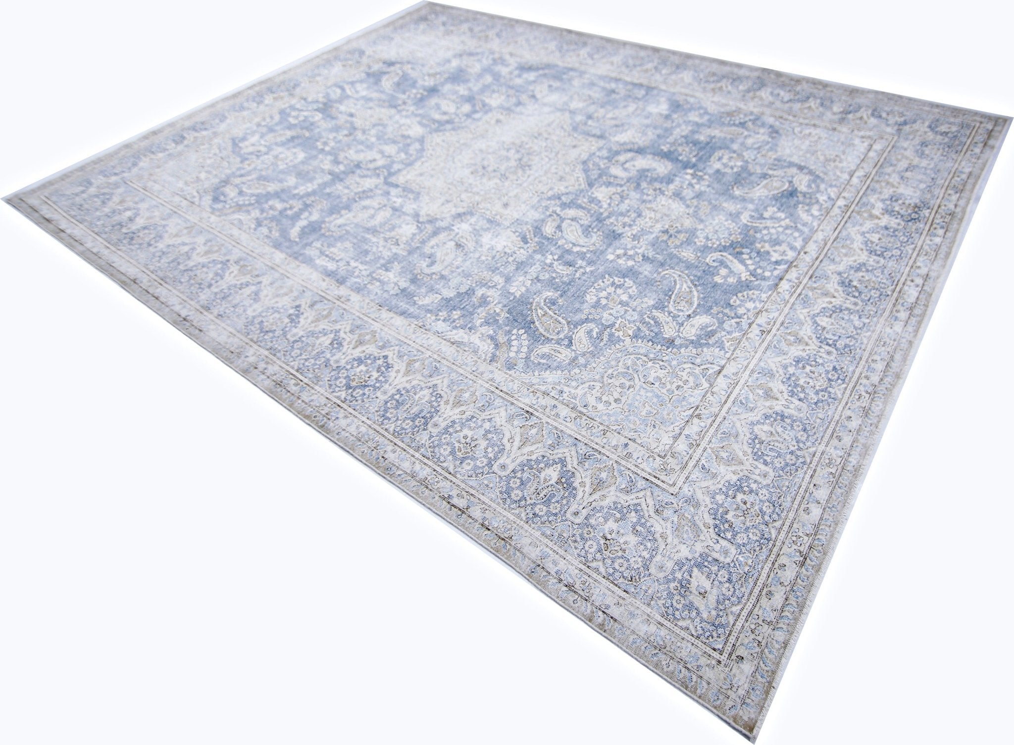 Handmade Vintage Persian Kerman Rug | 358 x 277 cm | 11'9" x 9'1" - Najaf Rugs & Textile