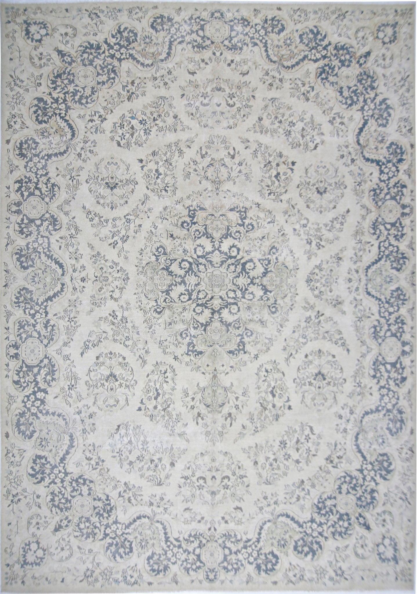 Handmade Vintage Persian Kerman Rug | 359 x 269 cm | 11'9" x 8'6" - Najaf Rugs & Textile