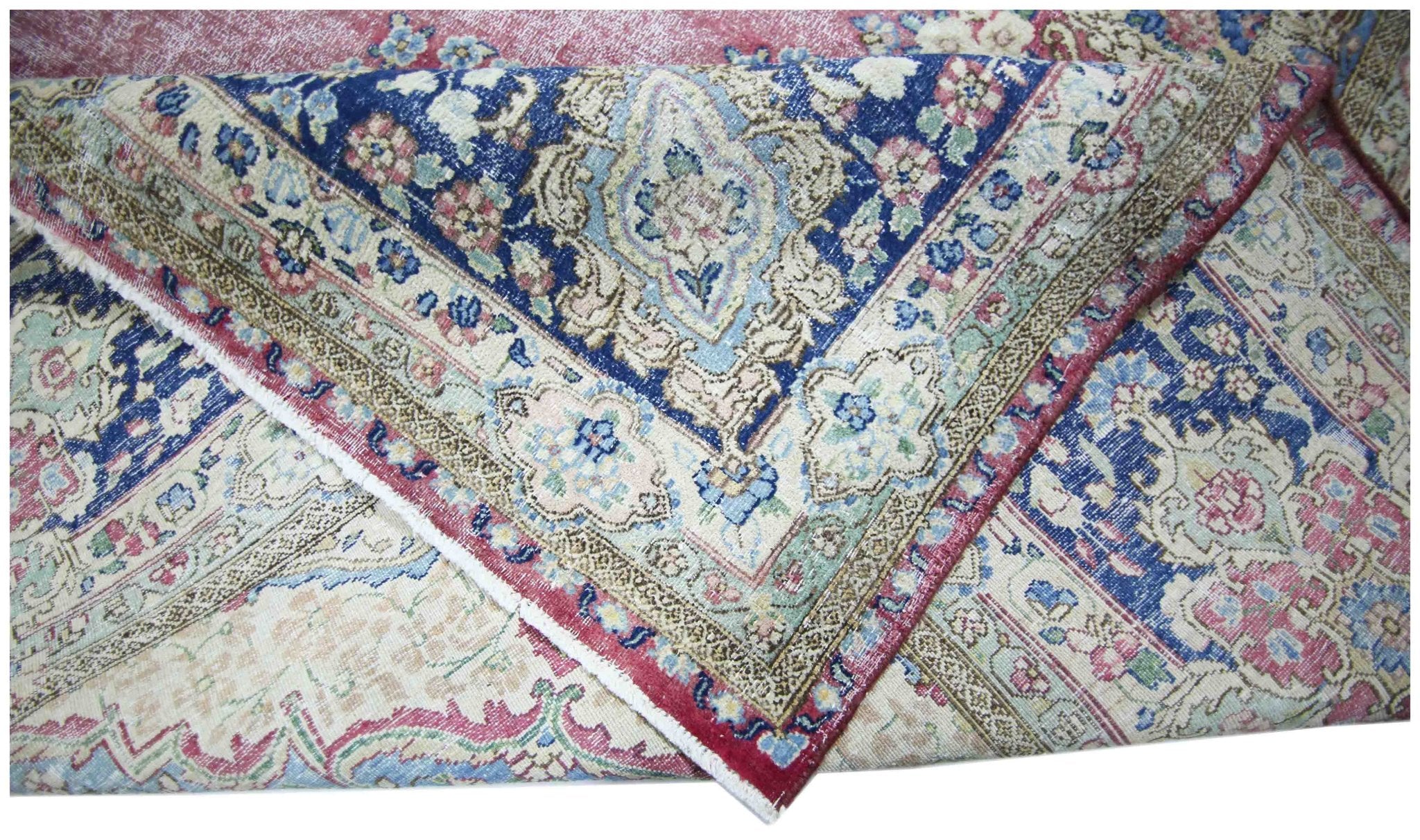 Handmade Vintage Persian Kerman Rug | 361 x 265 cm | 11'10" x 8'8" - Najaf Rugs & Textile