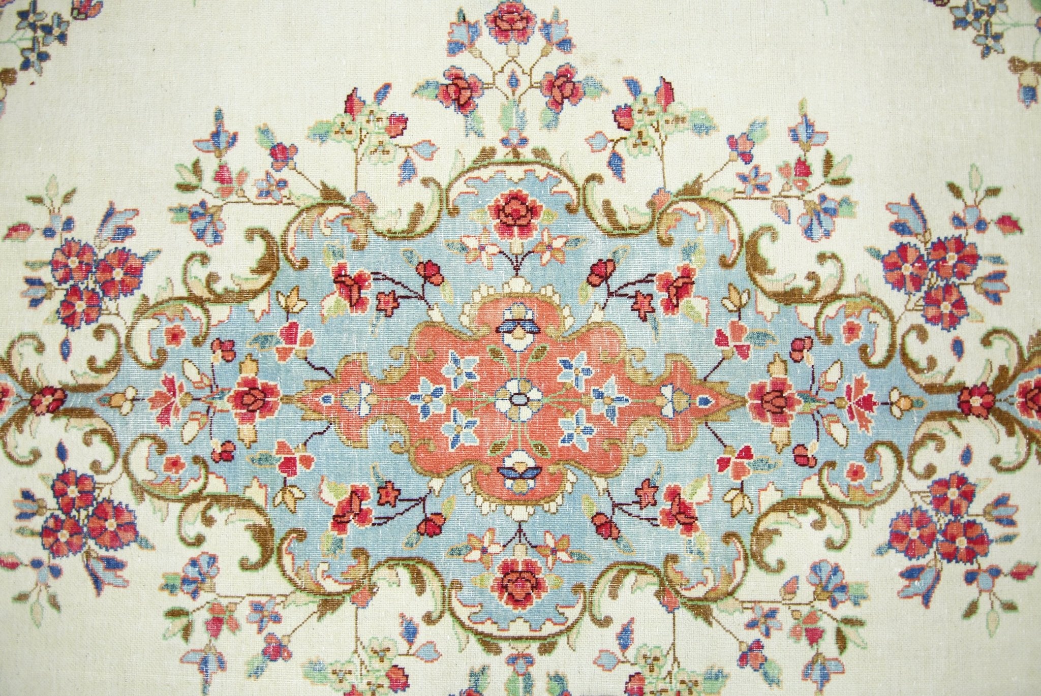 Handmade Vintage Persian Kerman Rug | 365 x 271 cm | 12' x 8'11" - Najaf Rugs & Textile