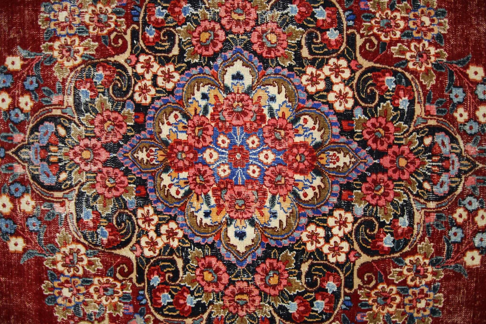 Handmade Vintage Persian Kerman Rug | 370 x 263 cm | 12'2" x 8'8" - Najaf Rugs & Textile