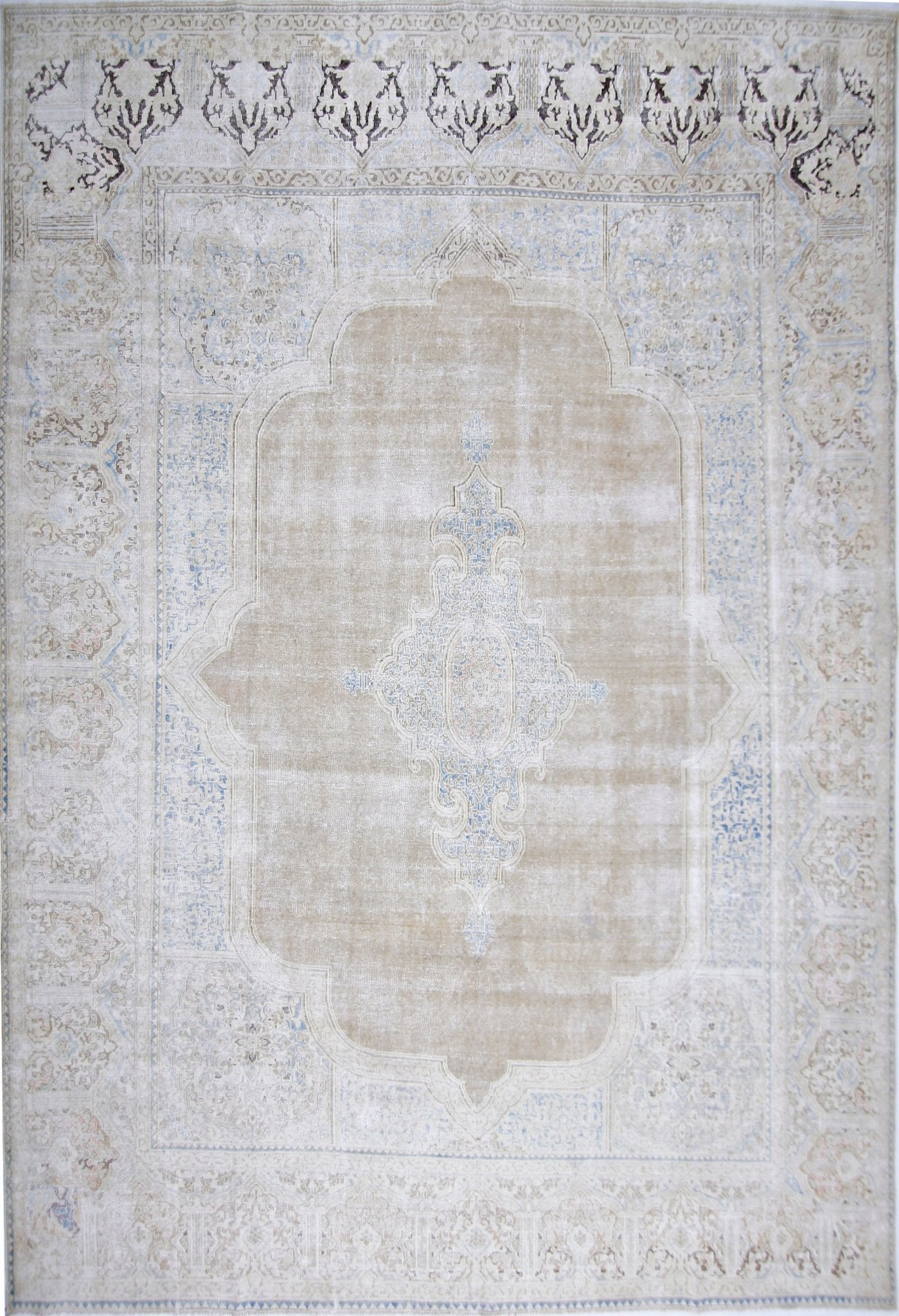Handmade Vintage Persian Kerman Rug | 374 x 301 cm | 12'3" x 9'10" - Najaf Rugs & Textile