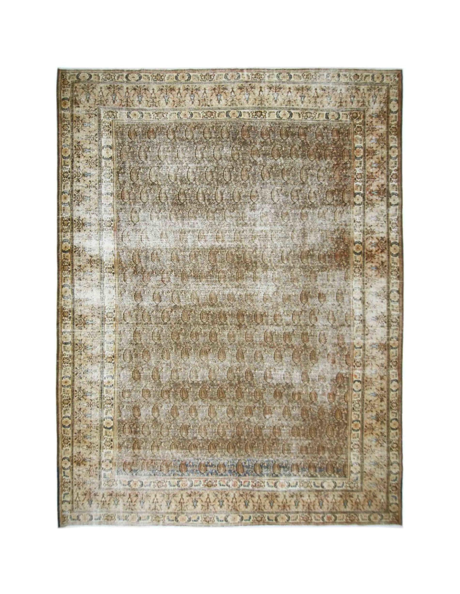 Handmade Vintage Persian Kerman Rug | 375 x 273 cm | 12'4" x 8'11" - Najaf Rugs & Textile
