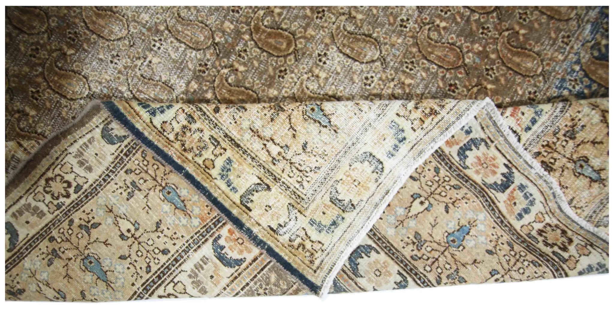 Handmade Vintage Persian Kerman Rug | 375 x 273 cm | 12'4" x 8'11" - Najaf Rugs & Textile