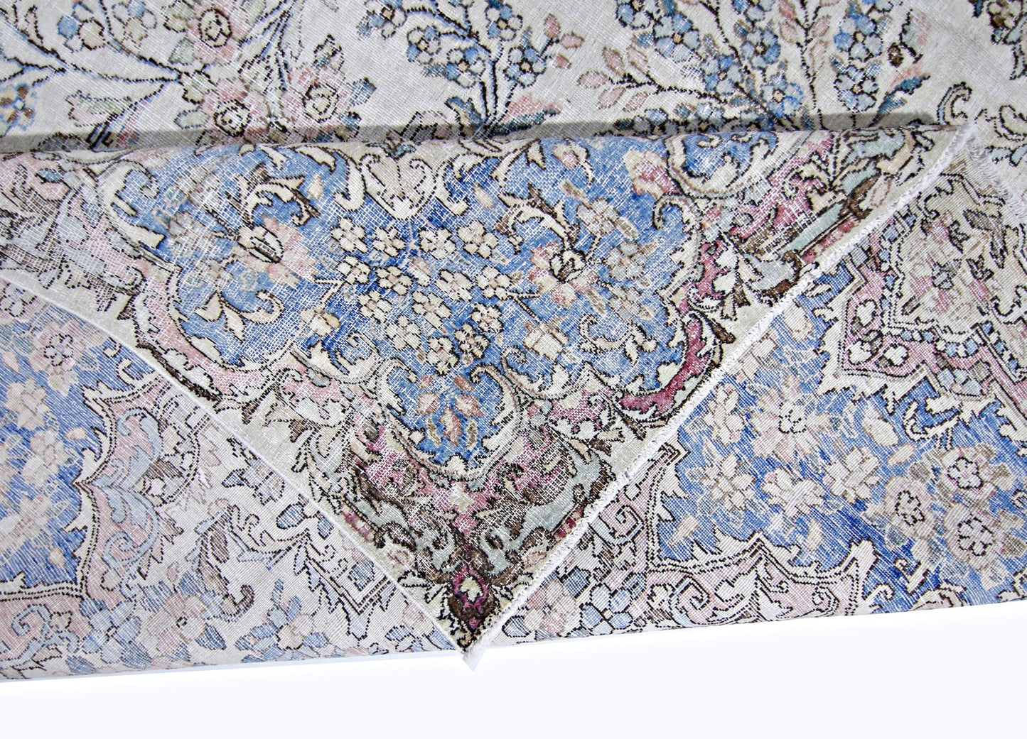 Handmade Vintage Persian Kerman Rug | 377 x 266 cm | 12'5" x 8'9" - Najaf Rugs & Textile