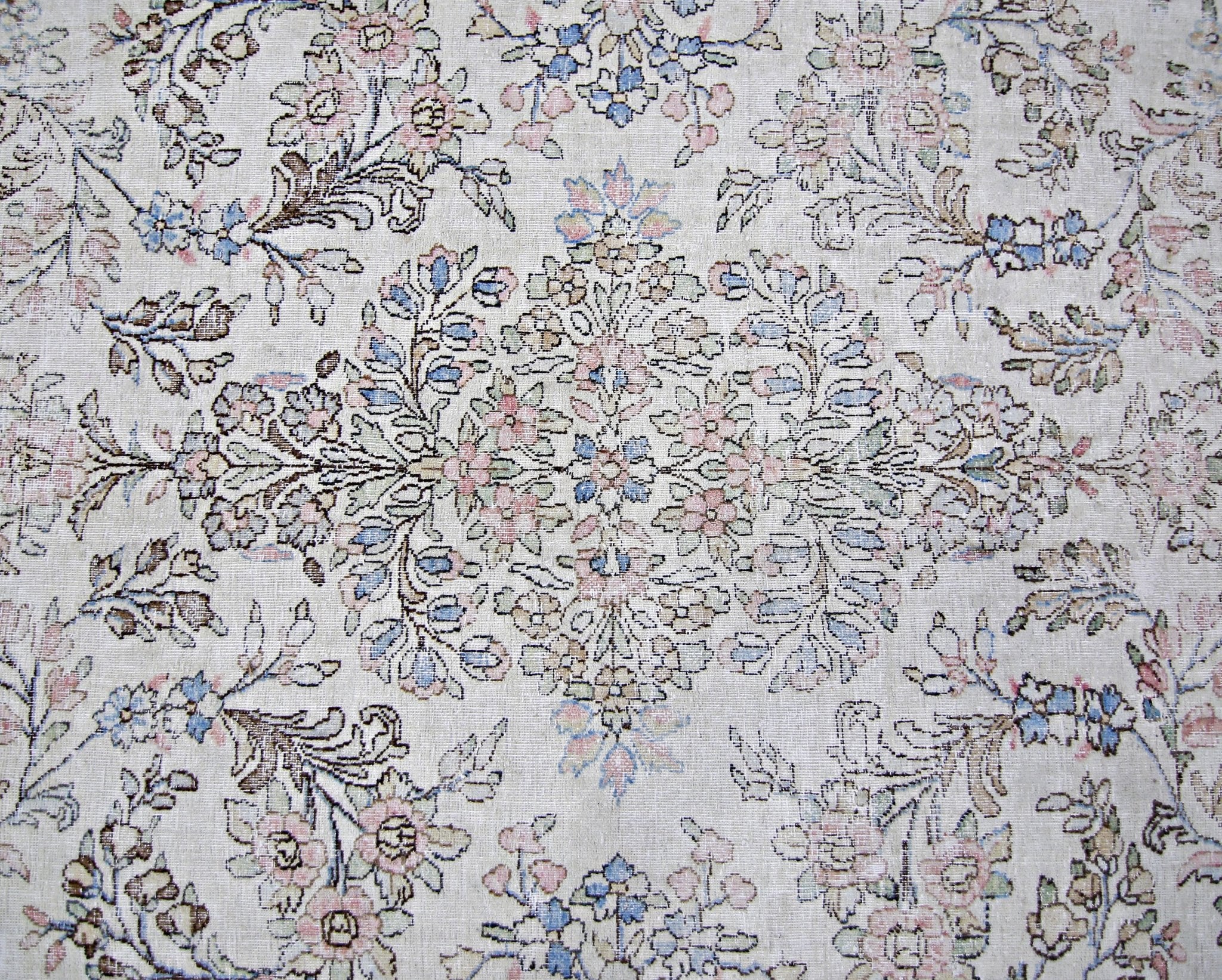 Handmade Vintage Persian Kerman Rug | 377 x 266 cm | 12'5" x 8'9" - Najaf Rugs & Textile