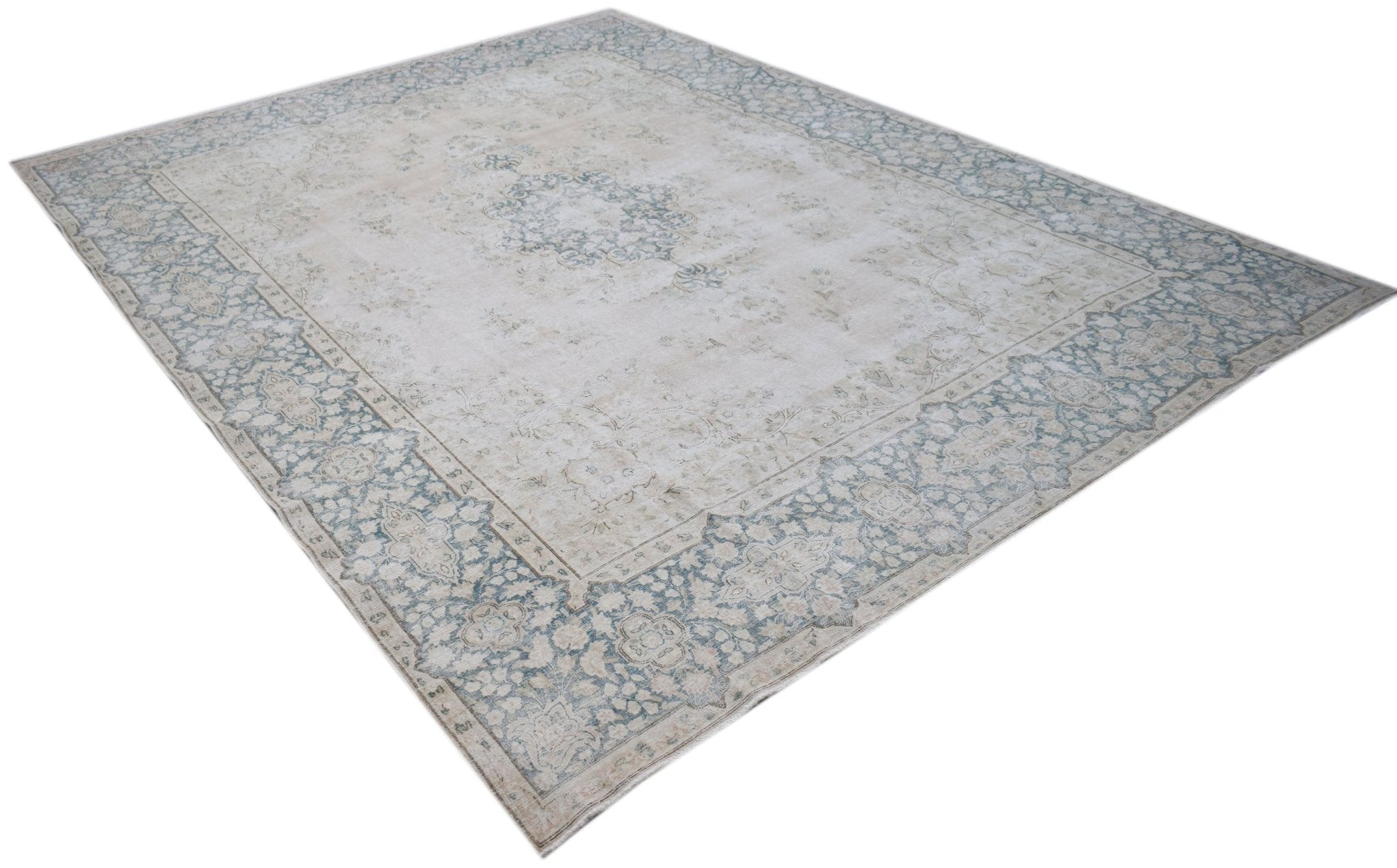 Handmade Vintage Persian Kerman Rug | 390 x 290 cm | 12'10" x 9'7" - Najaf Rugs & Textile