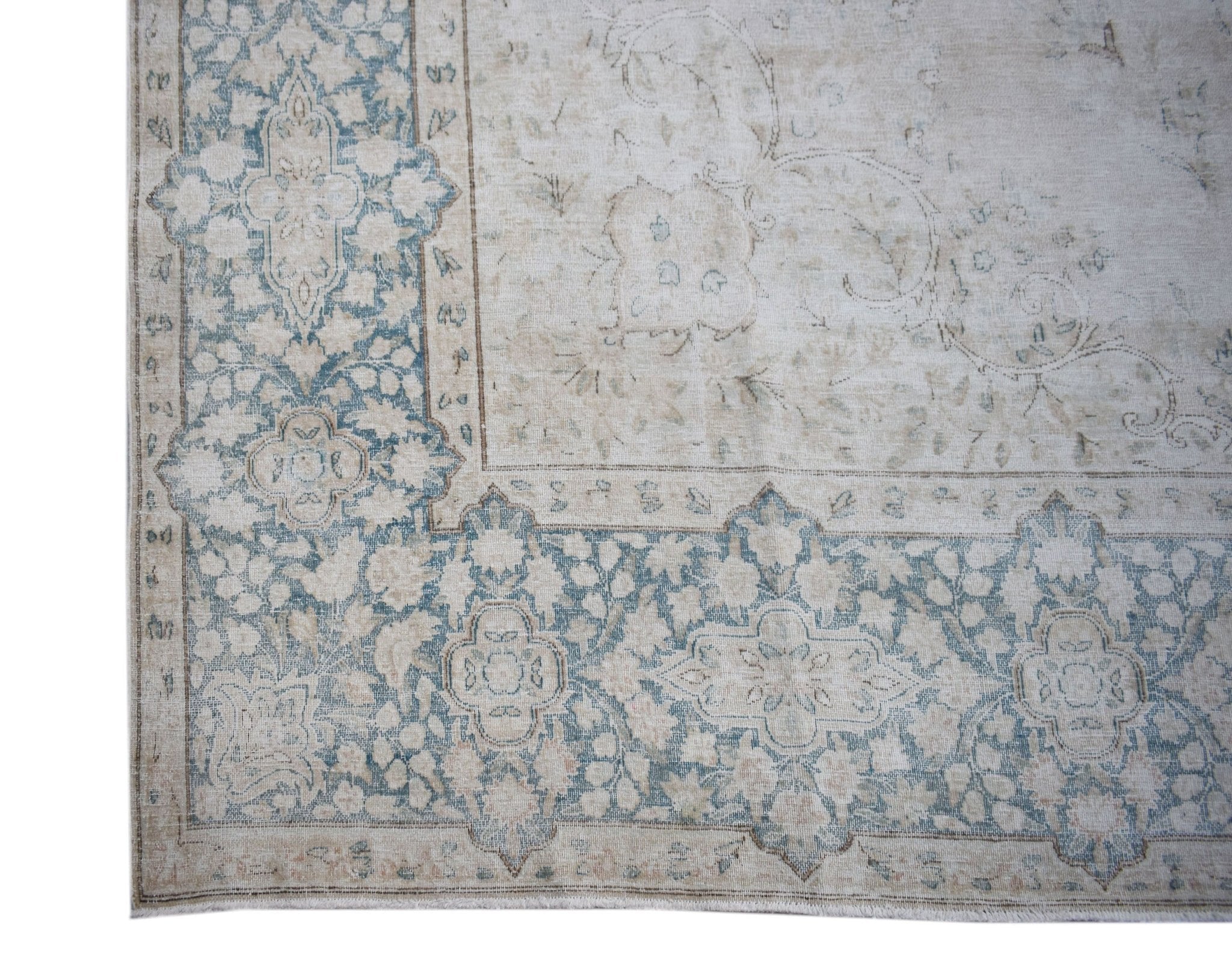 Handmade Vintage Persian Kerman Rug | 390 x 290 cm | 12'10" x 9'7" - Najaf Rugs & Textile