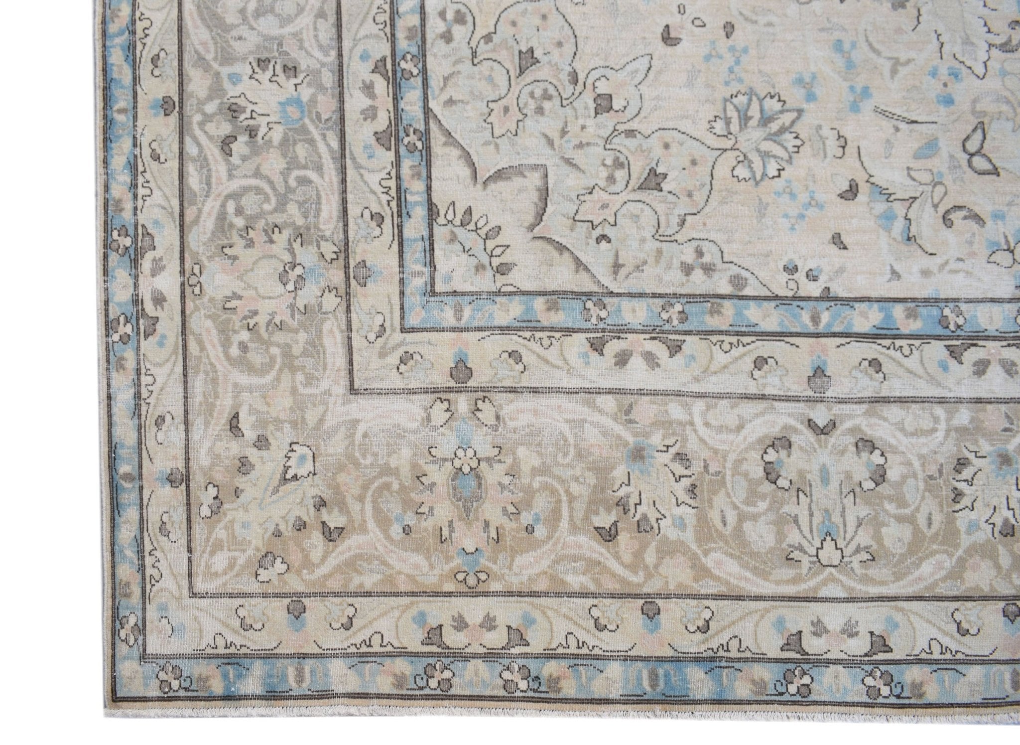 Handmade Vintage Persian Kerman Rug | 395 x 295 cm | 12'11" x 9'8" - Najaf Rugs & Textile