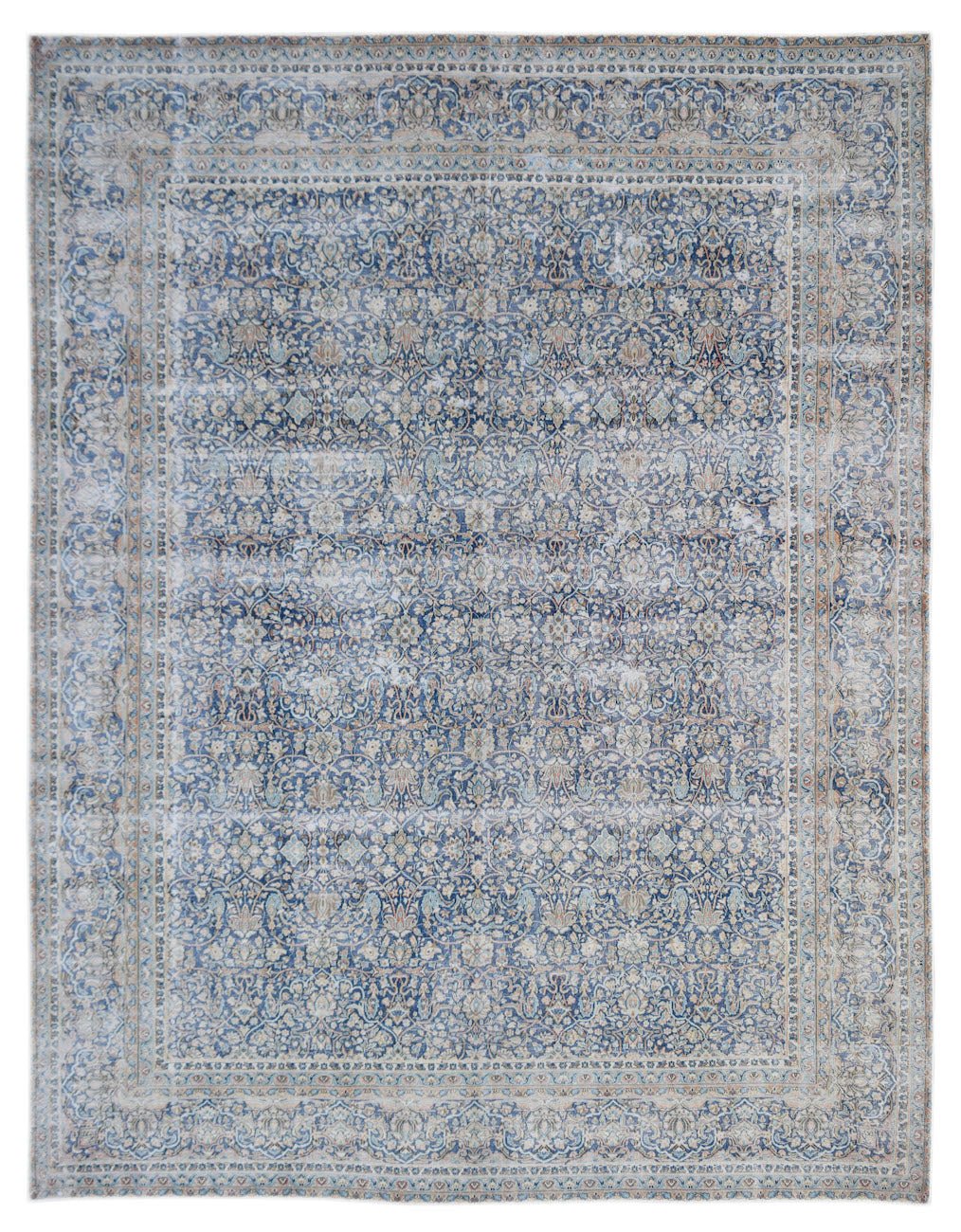 Handmade Vintage Persian Kerman Rug | 397 x 295 cm | 13' x 9'8" - Najaf Rugs & Textile