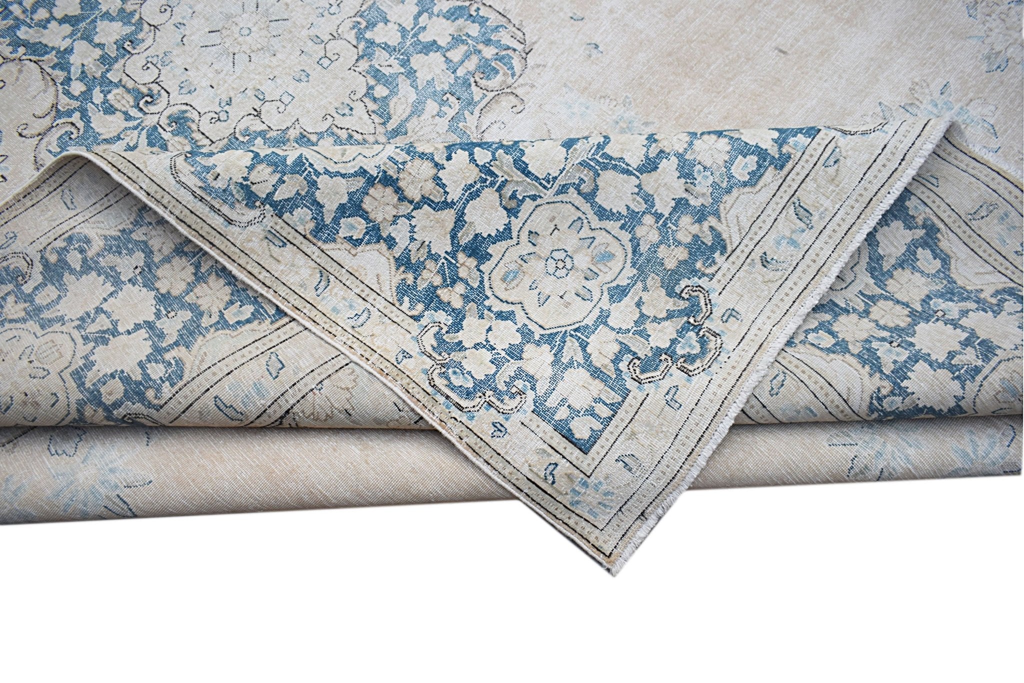 Handmade Vintage Persian Kerman Rug | 397 x 304 cm | 13'1" x 10' - Najaf Rugs & Textile