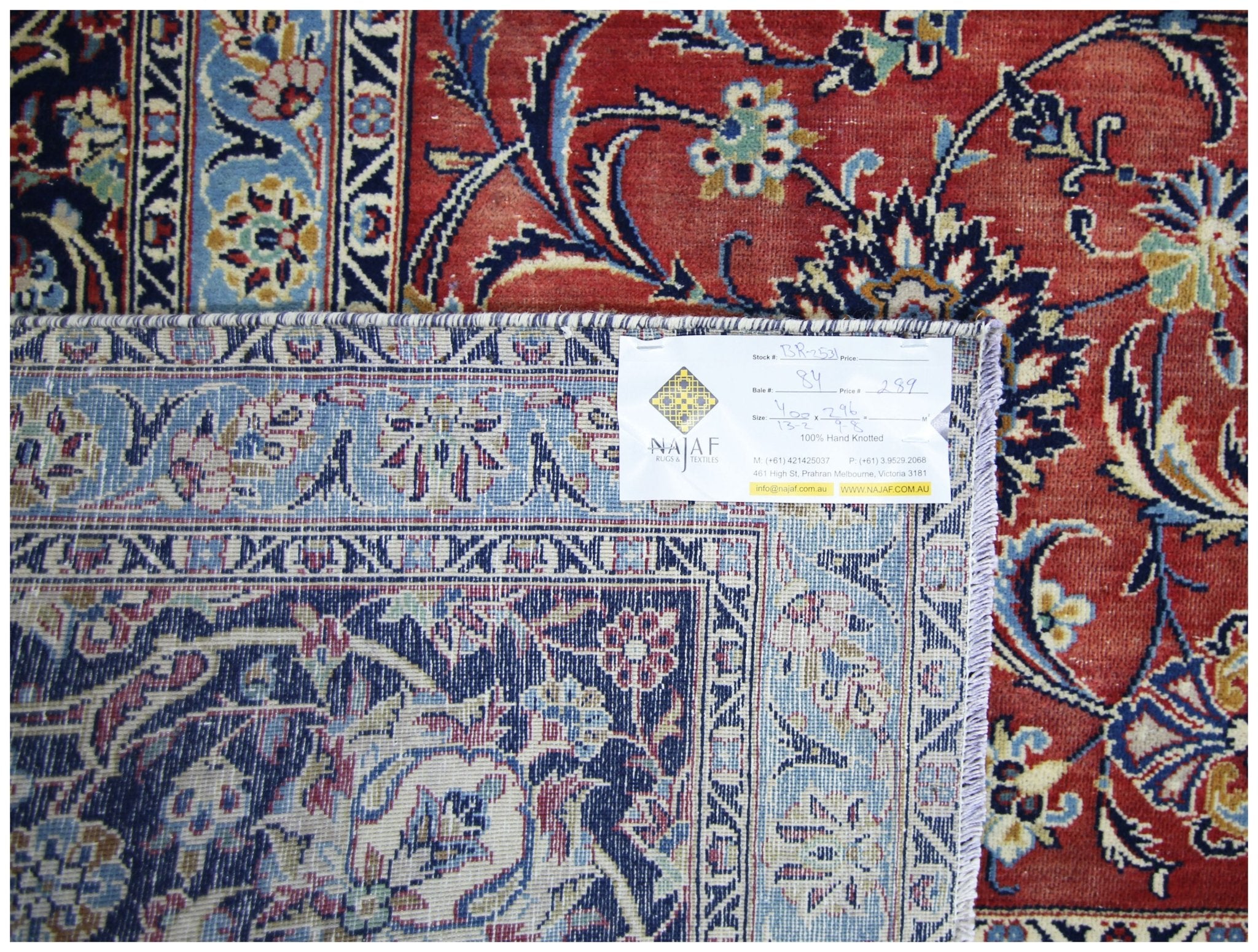 Handmade Vintage Persian Kerman Rug | 400 x 296 cm | 13'2" x 9'8" - Najaf Rugs & Textile