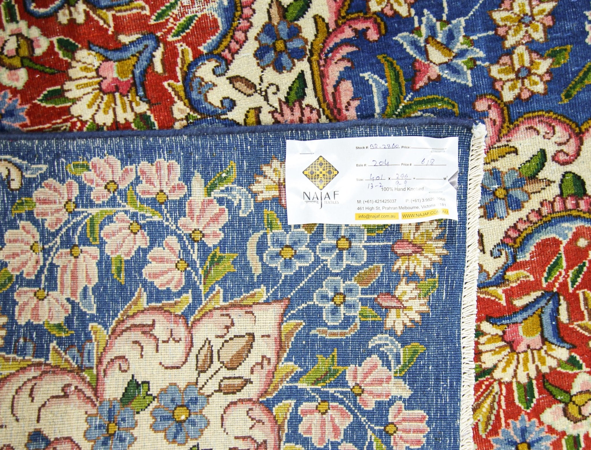 Handmade Vintage Persian Kerman Rug | 401 x 296 cm | 13'2" x 9'9" - Najaf Rugs & Textile