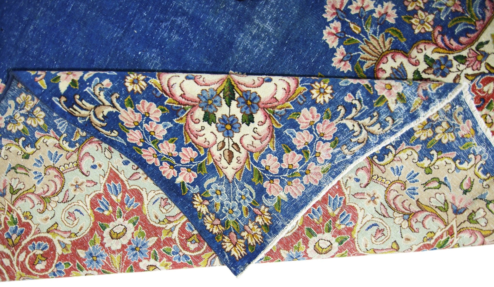 Handmade Vintage Persian Kerman Rug | 401 x 296 cm | 13'2" x 9'9" - Najaf Rugs & Textile