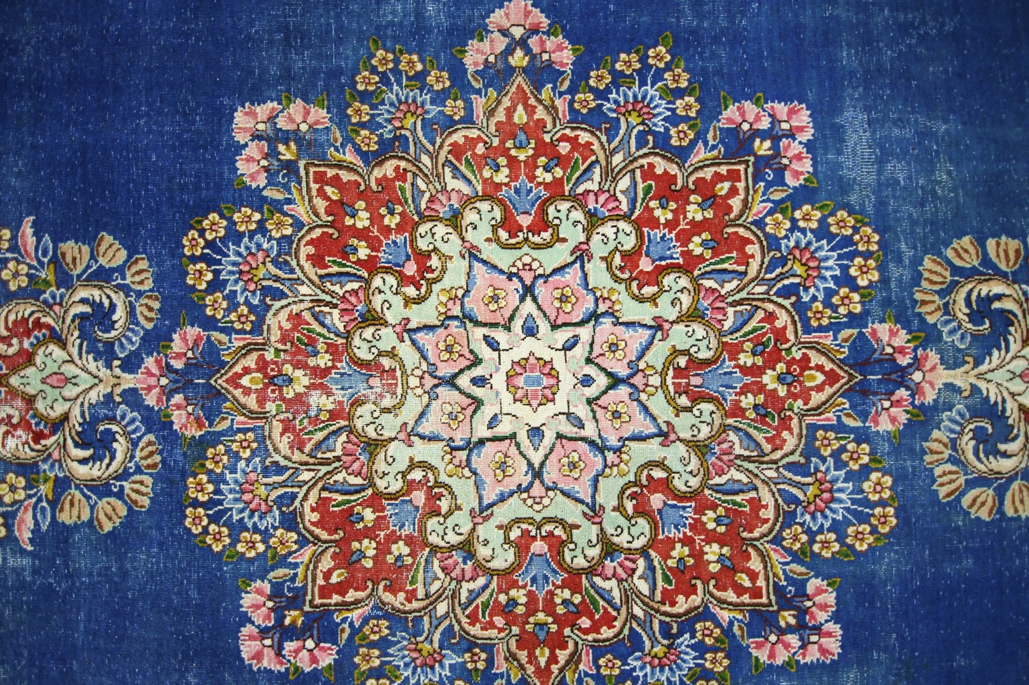 Handmade Vintage Persian Kerman Rug | 401 x 296 cm | 13'2" x 9'9" - Najaf Rugs & Textile