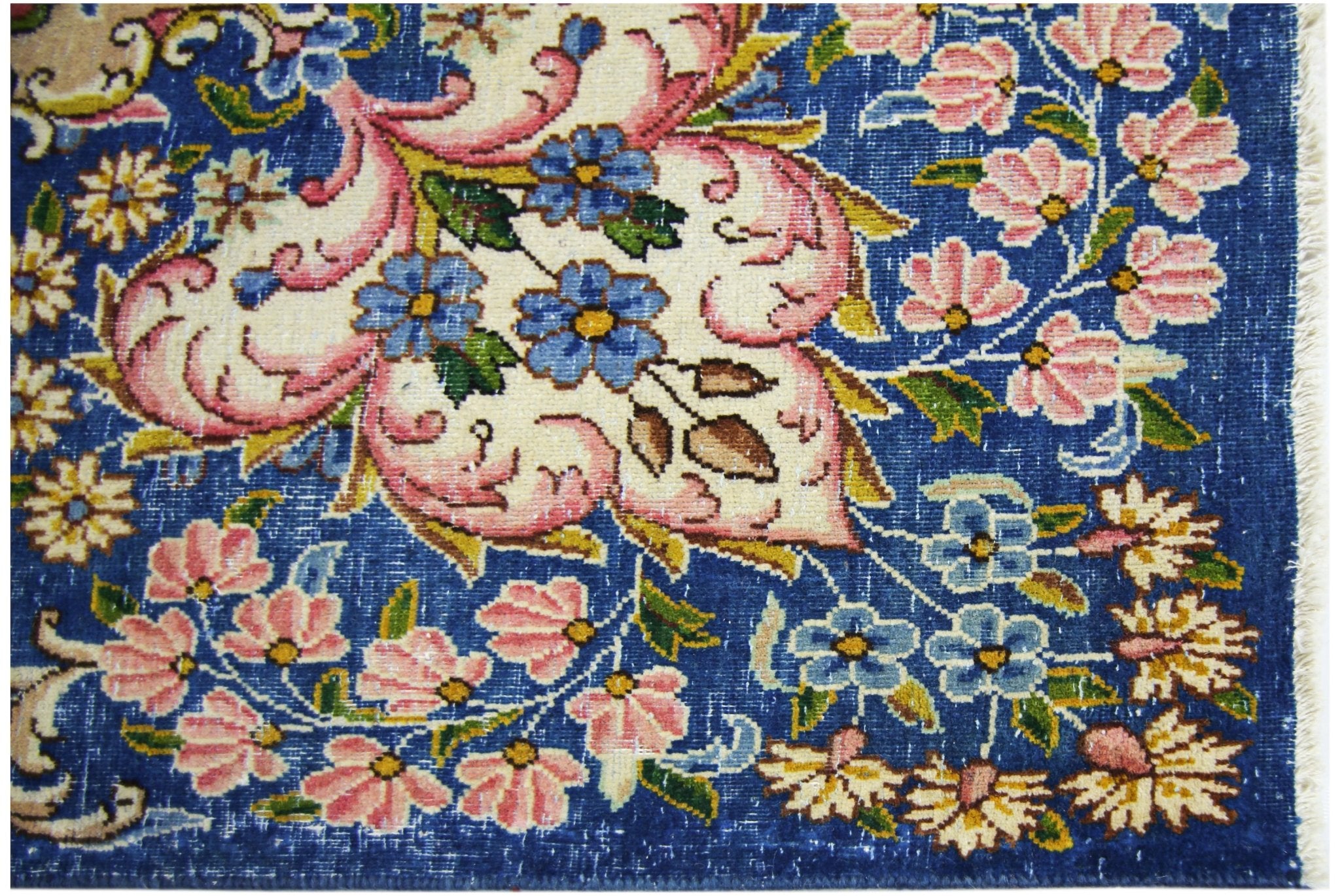 Handmade Vintage Persian Kerman Rug | 401 x 296 cm | 13'2" x 9'9" - Najaf Rugs & Textile