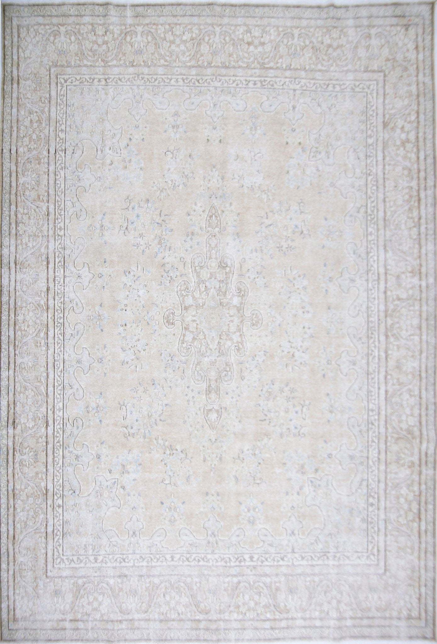 Handmade Vintage Persian Kerman Rug | 402 x 296 cm | 13'2" x 9'8" - Najaf Rugs & Textile