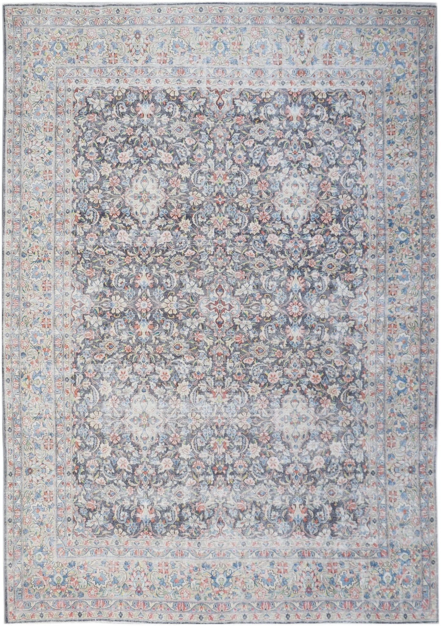 Handmade Vintage Persian Kerman Rug | 403 x 300 cm | 13'3" x 9'10" - Najaf Rugs & Textile