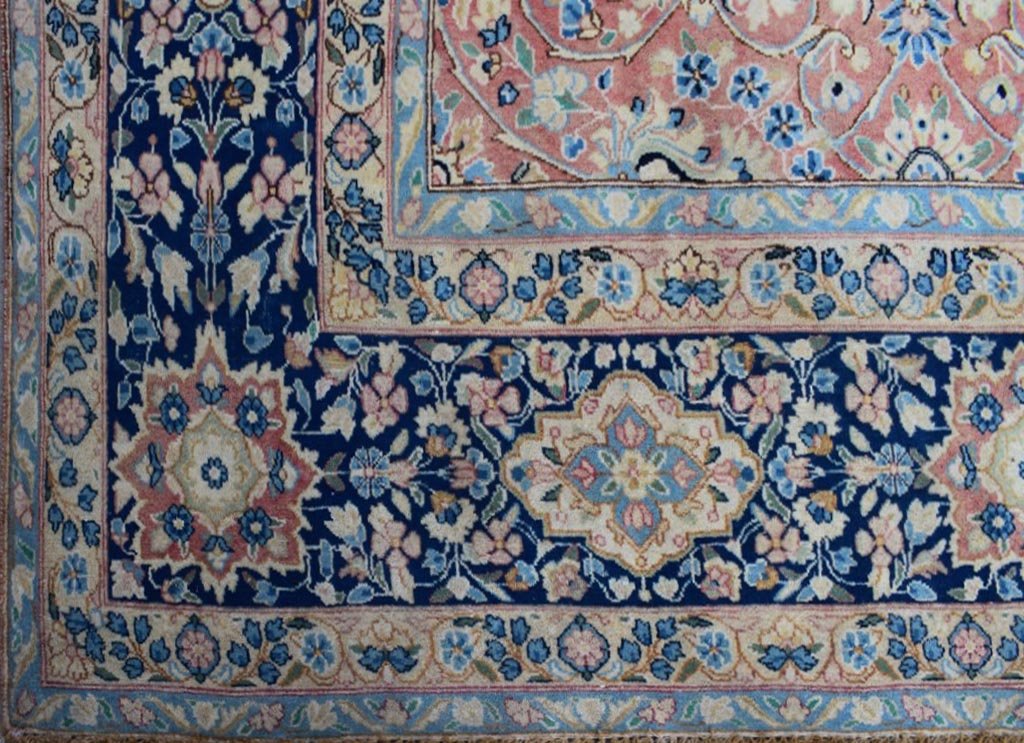 Handmade Vintage Persian Kerman Rug | 408 x 288 cm | 13'3" x 9'4" - Najaf Rugs & Textile