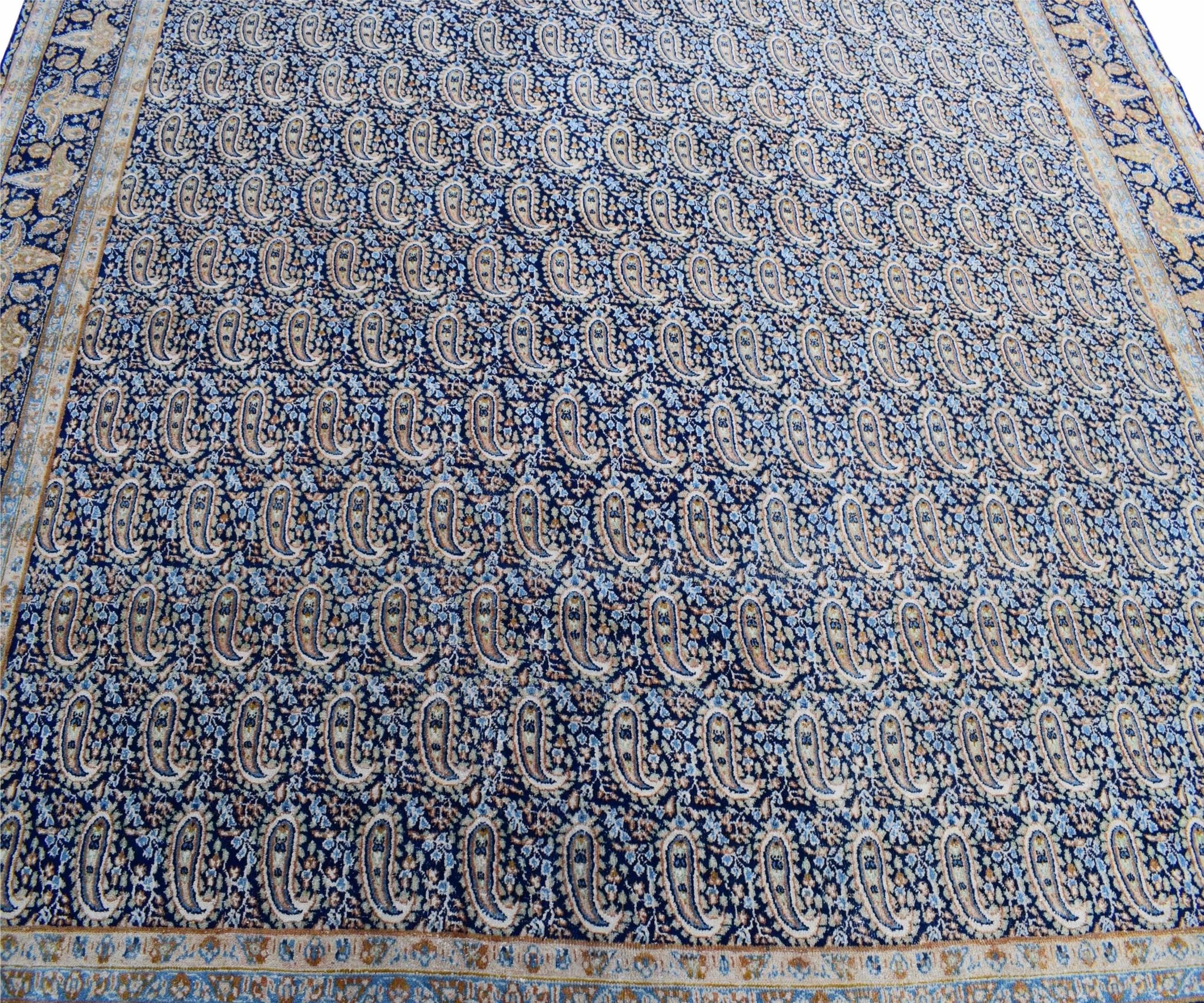 Handmade Vintage Persian Kerman Rug | 411 x 297 cm | 13'4" x 9'7" - Najaf Rugs & Textile