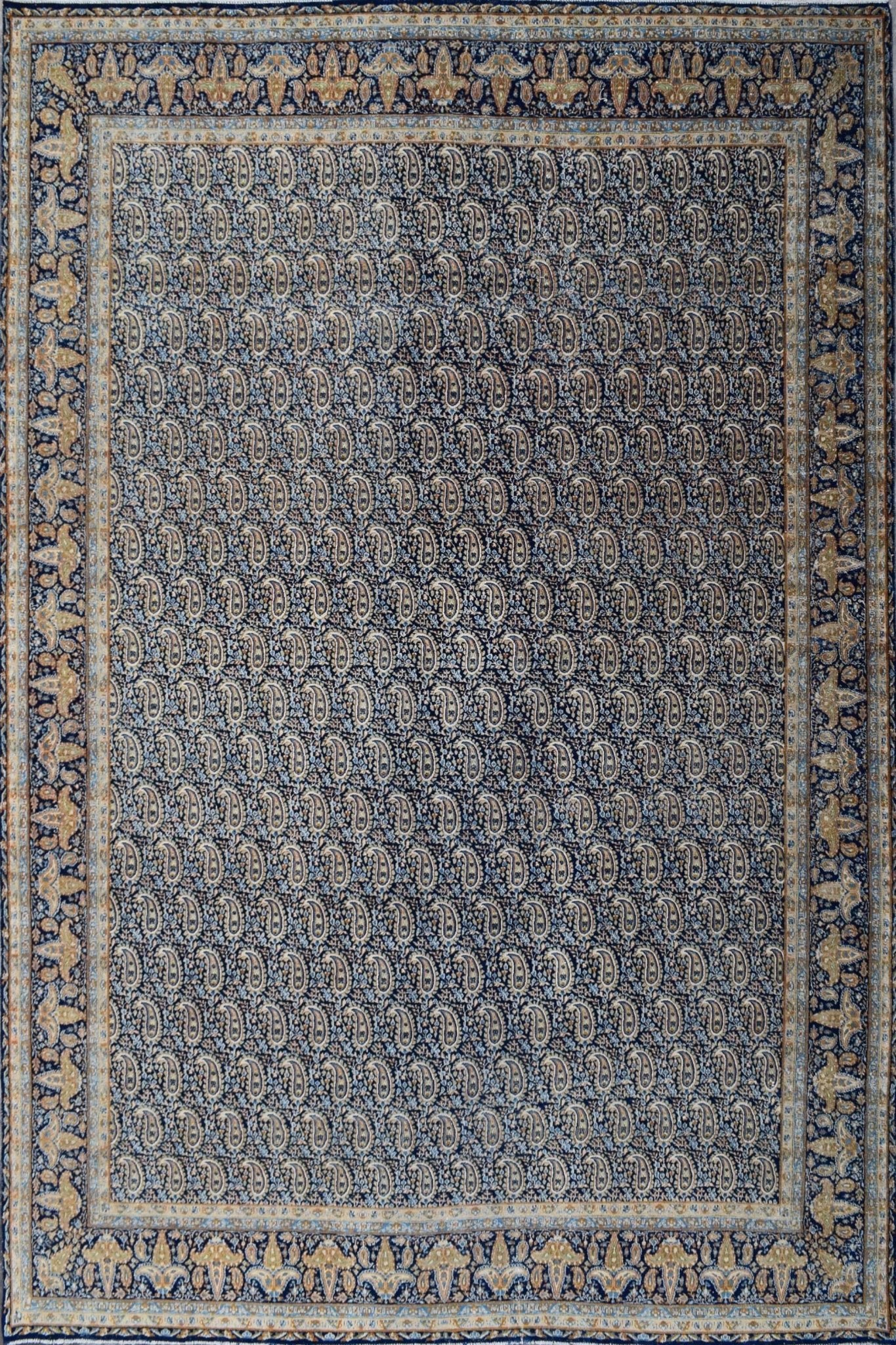 Handmade Vintage Persian Kerman Rug | 411 x 297 cm | 13'4" x 9'7" - Najaf Rugs & Textile