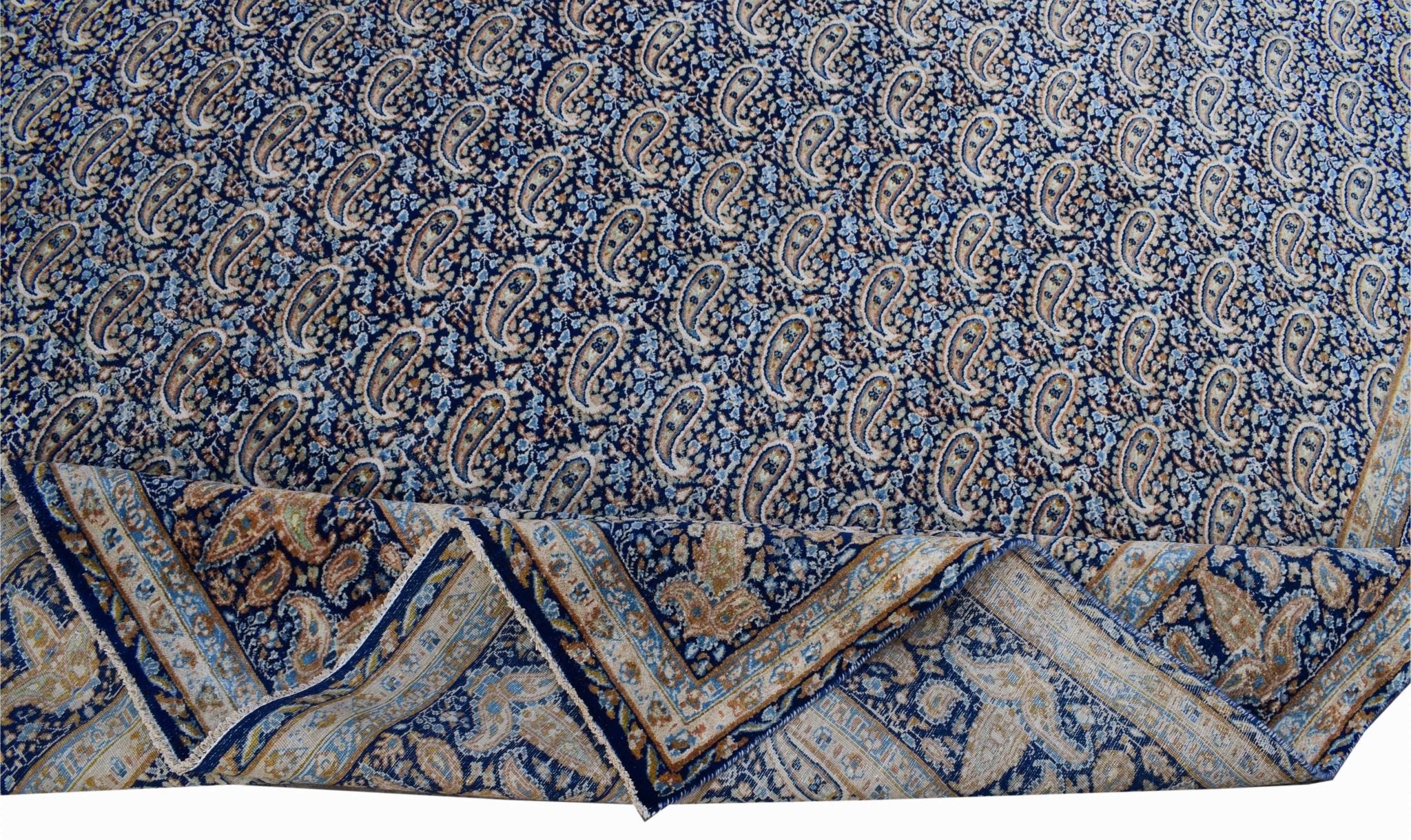 Handmade Vintage Persian Kerman Rug | 411 x 297 cm | 13'4" x 9'7" - Najaf Rugs & Textile