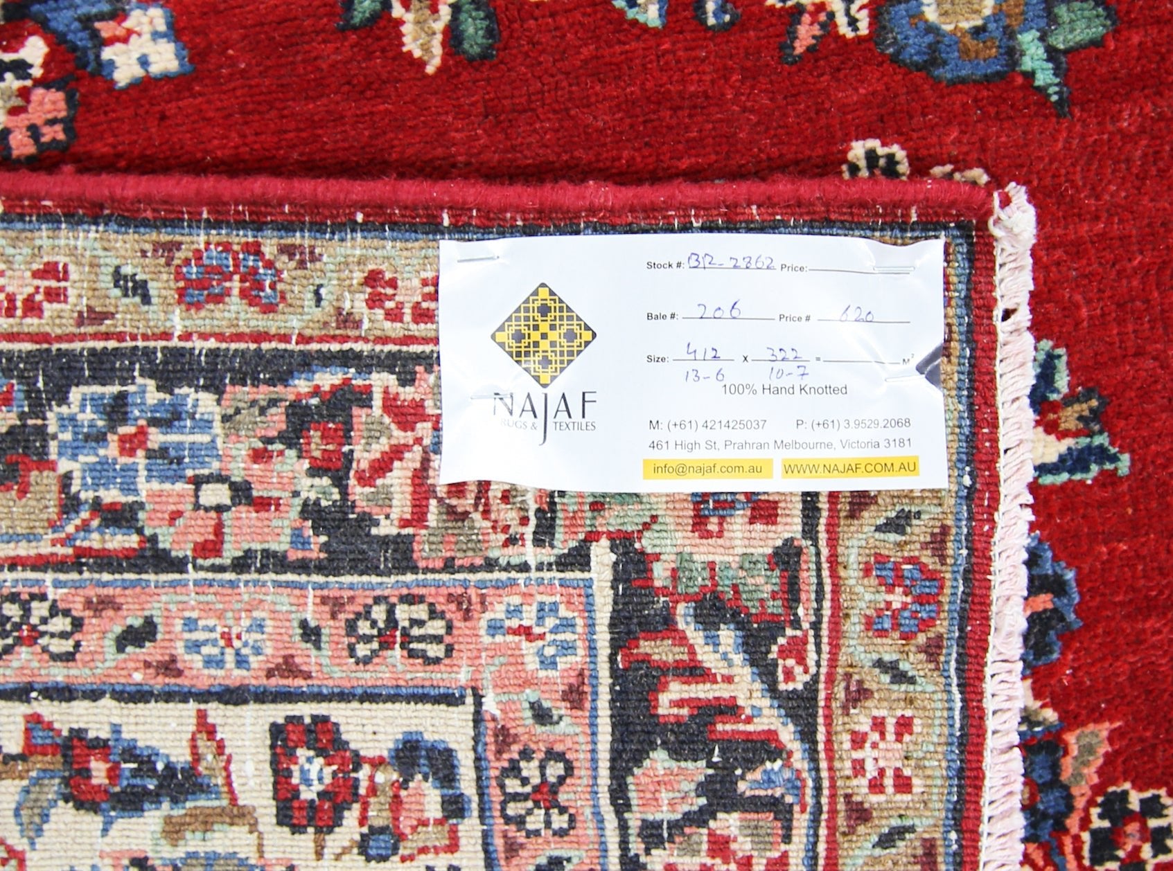 Handmade Vintage Persian Kerman Rug | 412 x 322 cm | 13'6" x 10'7" - Najaf Rugs & Textile