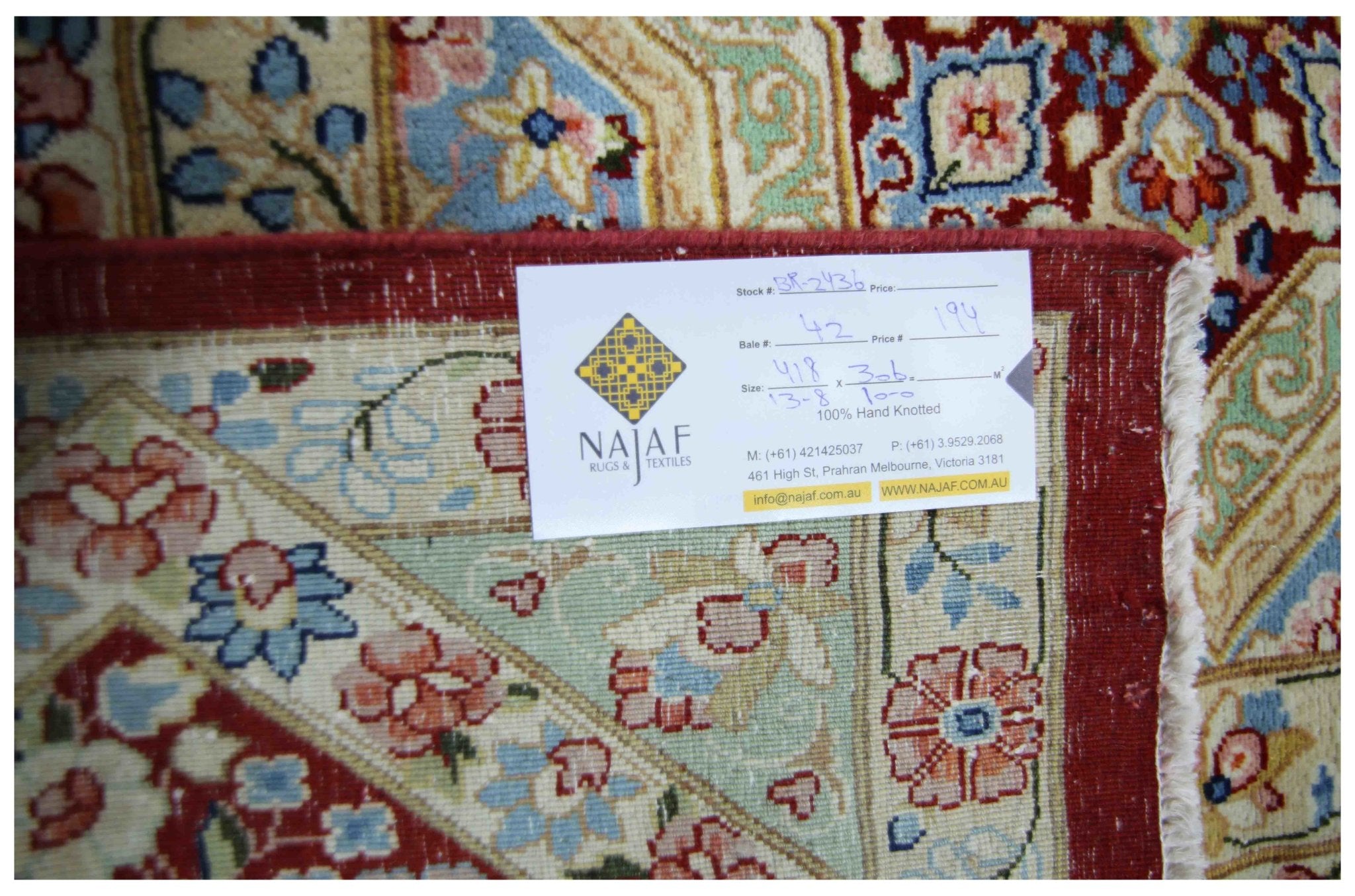 Handmade Vintage Persian Kerman Rug | 418 x 306 cm | 13'8" x 10' - Najaf Rugs & Textile