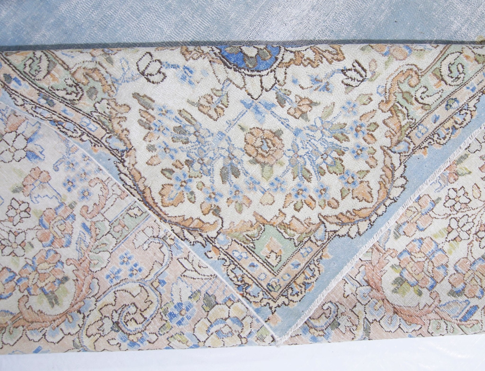 Handmade Vintage Persian Kerman Rug | 440 x 305 cm | 14'5" x 10' - Najaf Rugs & Textile