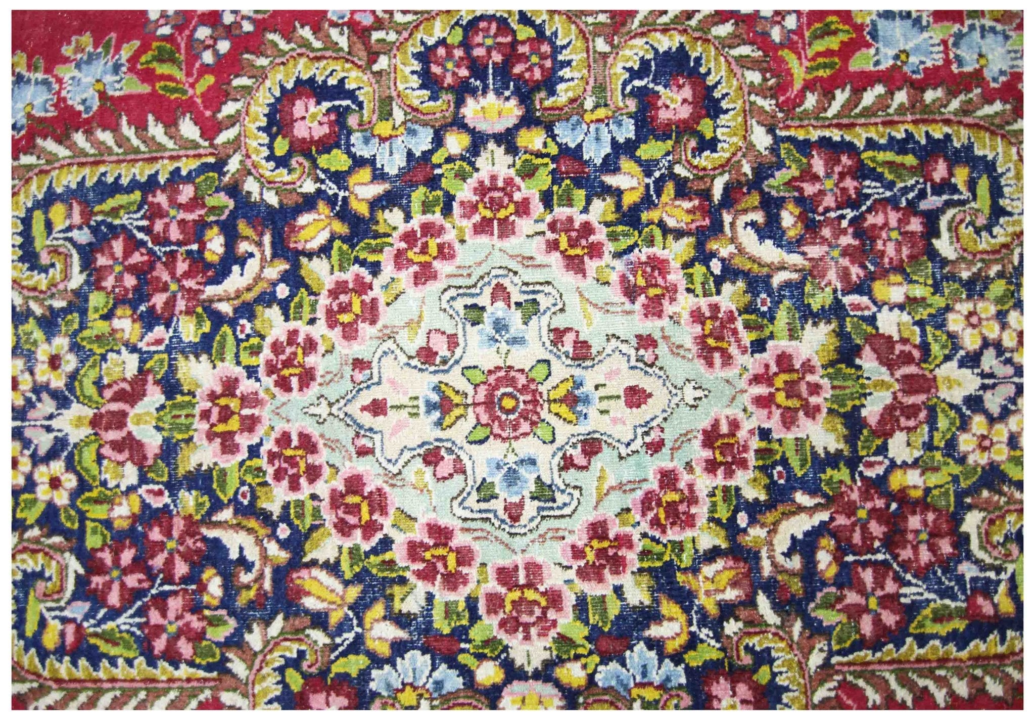 Handmade Vintage Persian Kerman Rug | 464 x 292 cm | 15'3" x 9'7" - Najaf Rugs & Textile