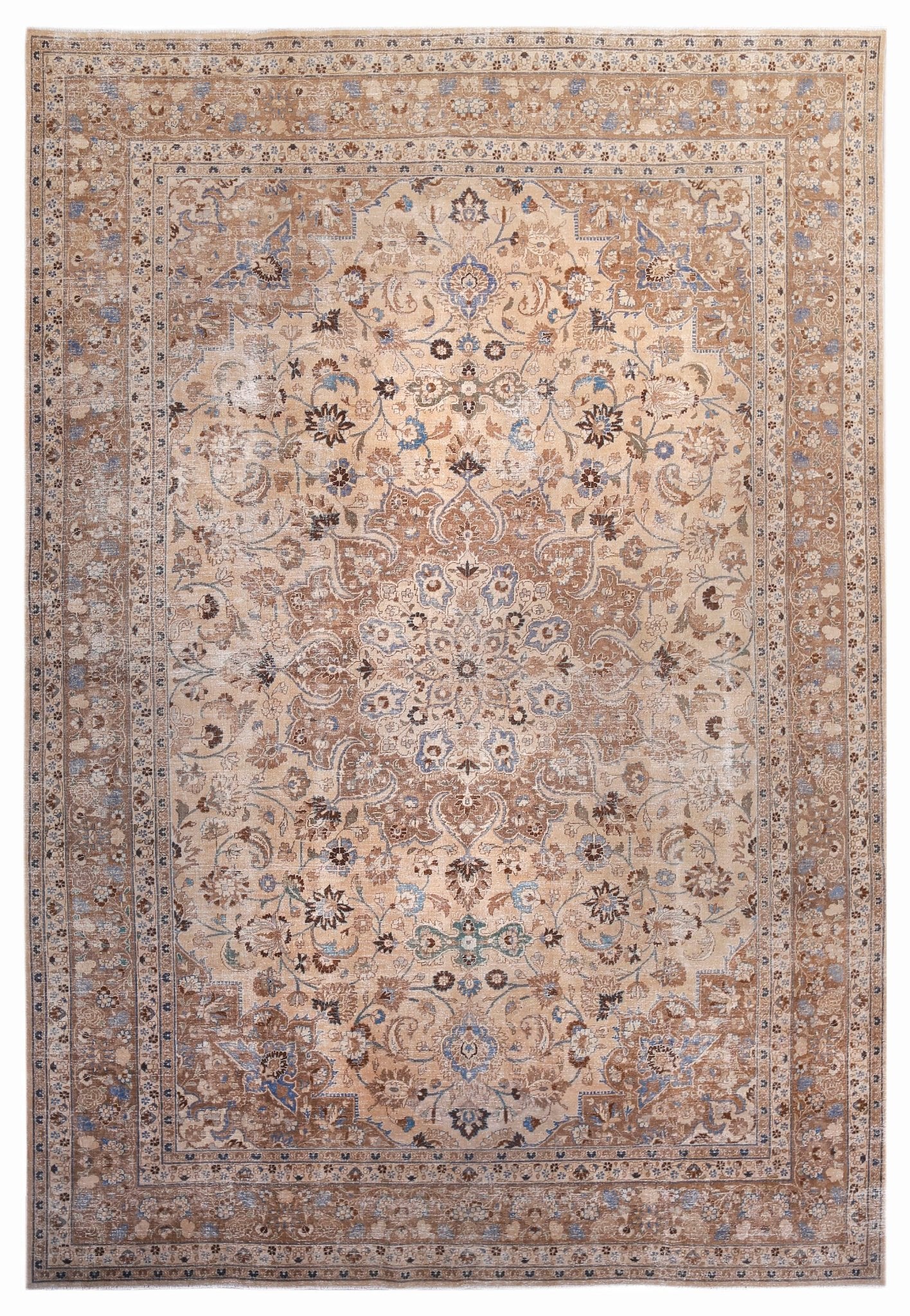 Handmade Vintage Persian Kerman Rug | 485 x 325 cm | 15'11" x 10'8" - Najaf Rugs & Textile