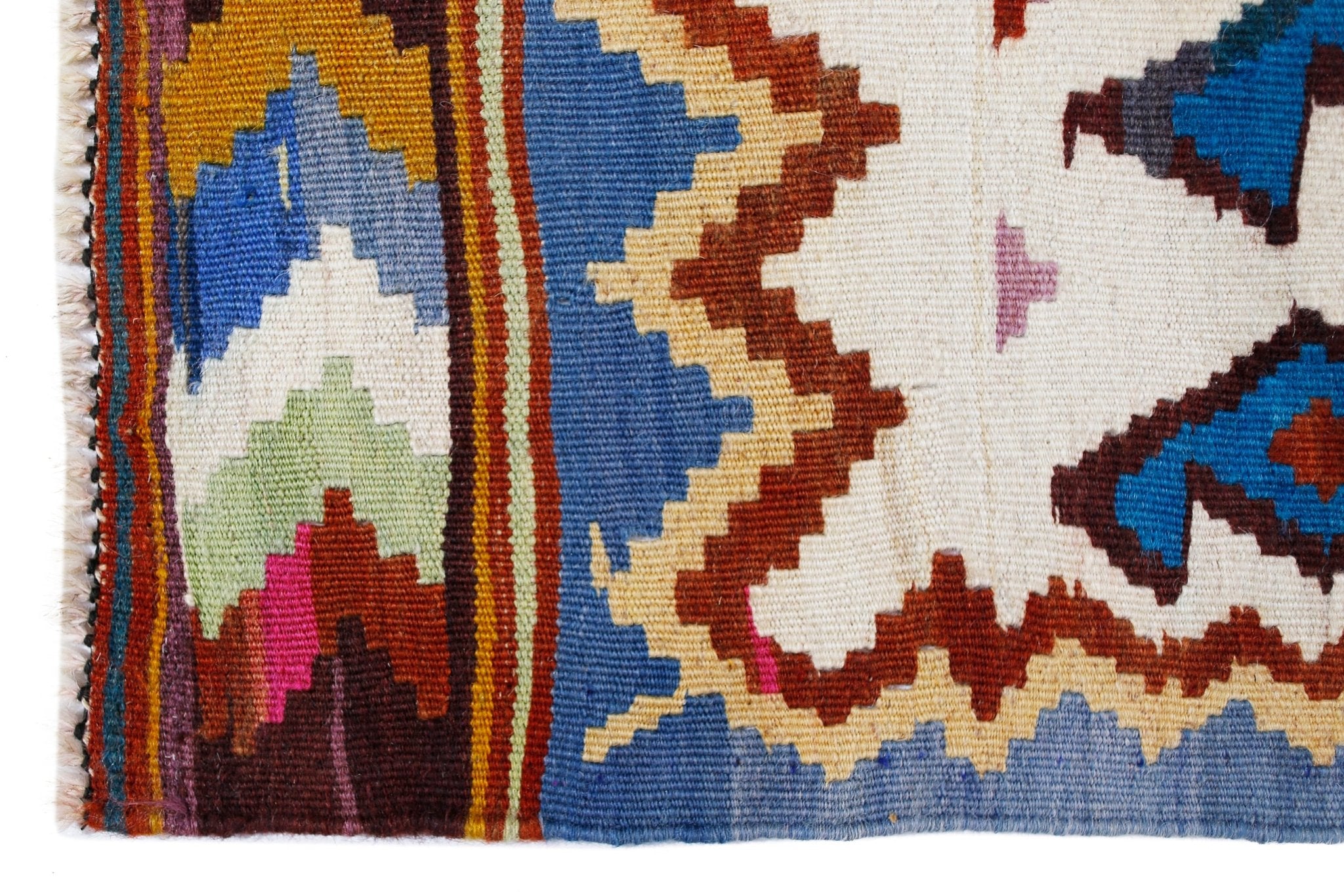 Handmade Vintage Persian Kilim | 264 x 193 cm | 8'8" x 6'4" - Najaf Rugs & Textile