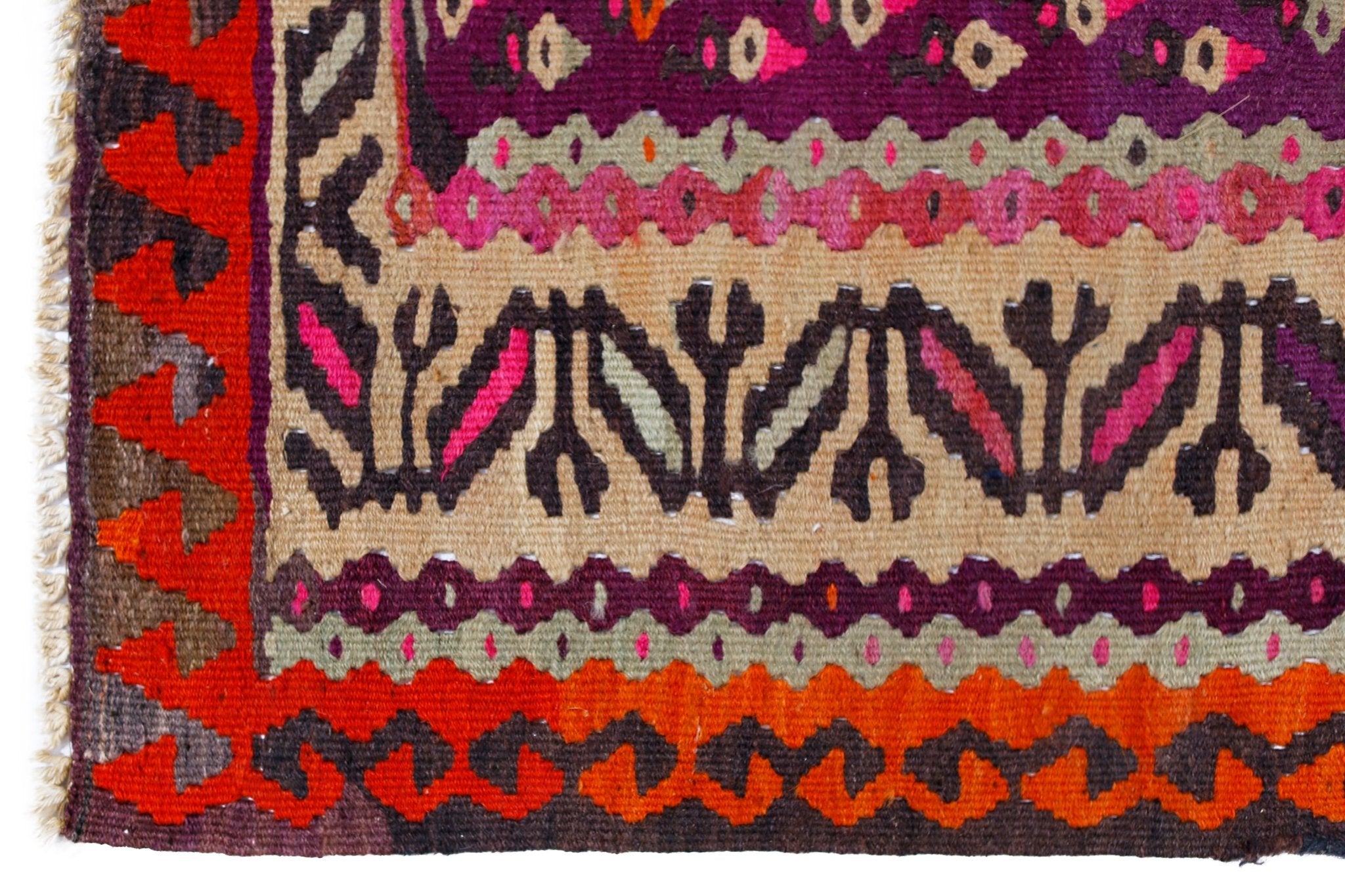 Handmade Vintage Persian Kilim | 281 x 143 cm | 9'3" x 4'8" - Najaf Rugs & Textile