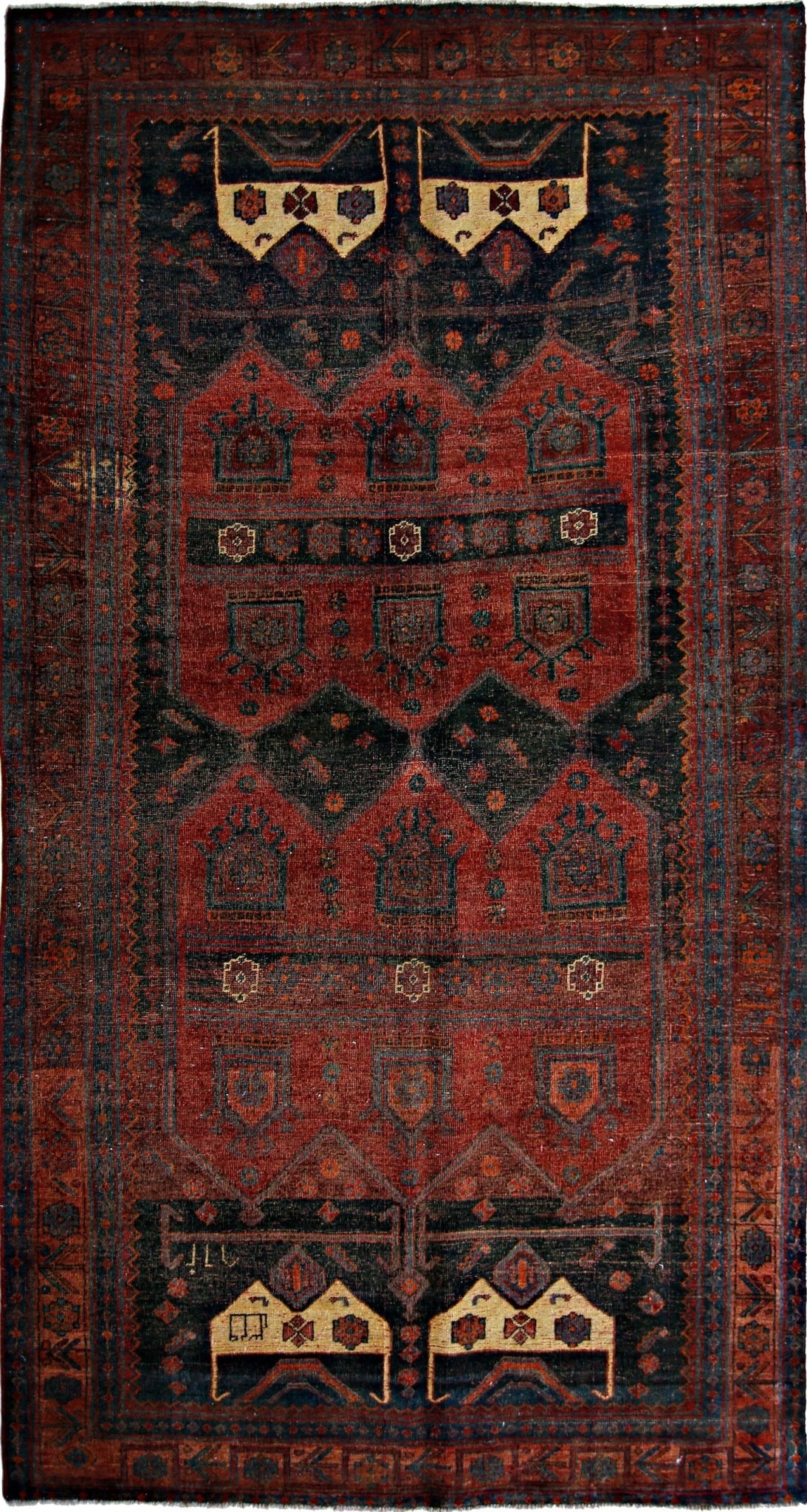 Handmade Vintage Persian Koliai Rug | 285 x 142 cm | 9'4" x 4'8" - Najaf Rugs & Textile