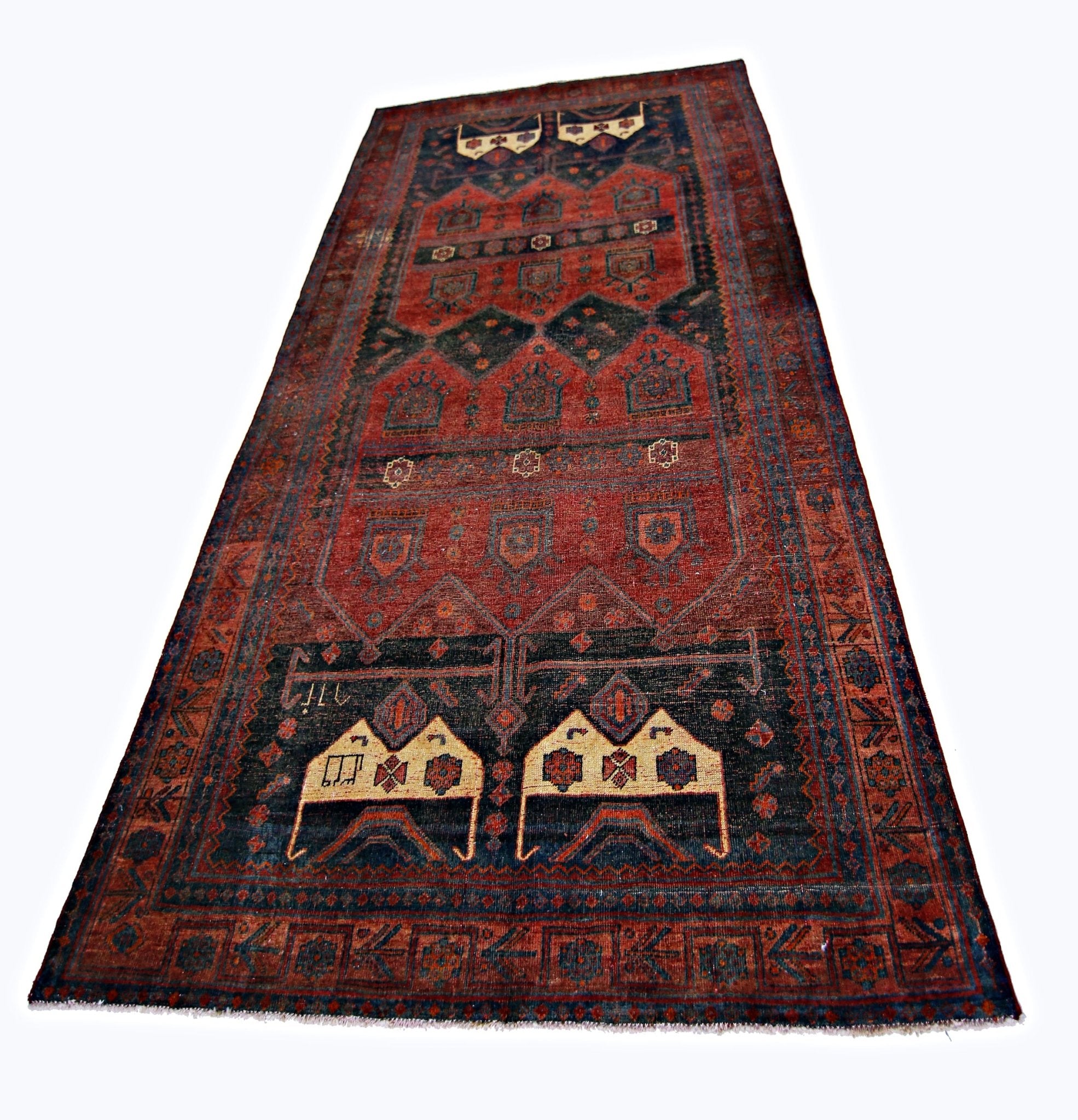 Handmade Vintage Persian Koliai Rug | 285 x 142 cm | 9'4" x 4'8" - Najaf Rugs & Textile