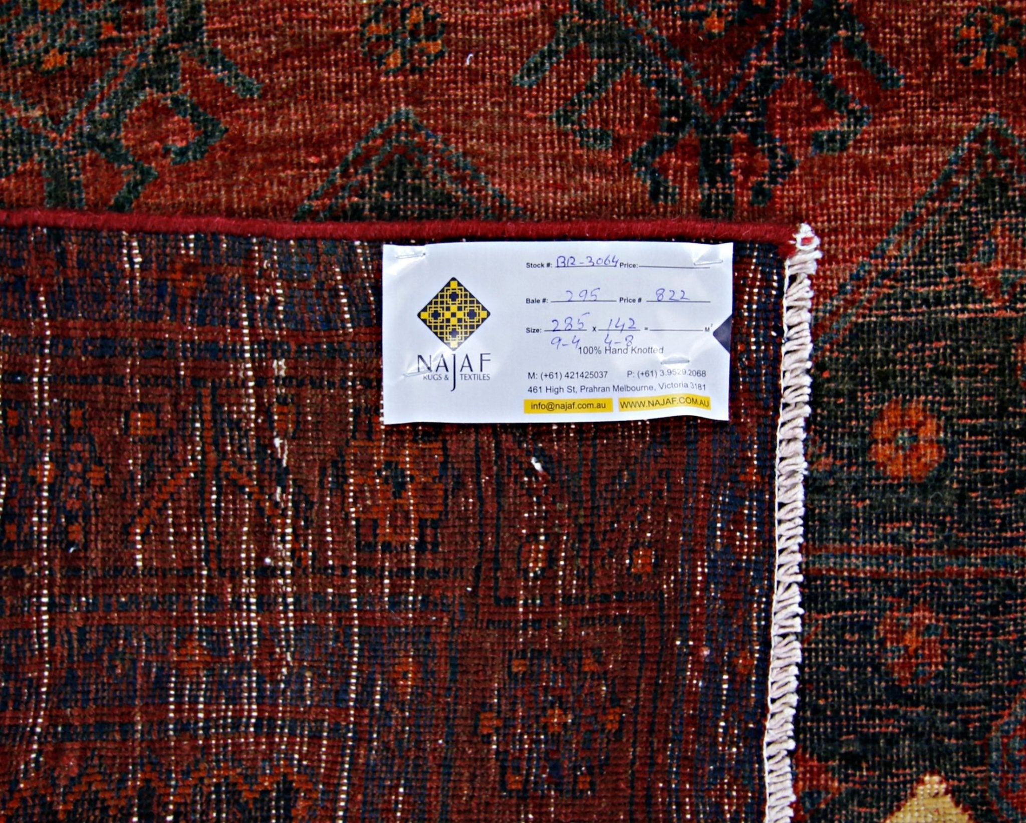 Handmade Vintage Persian Koliai Rug | 285 x 142 cm | 9'4" x 4'8" - Najaf Rugs & Textile