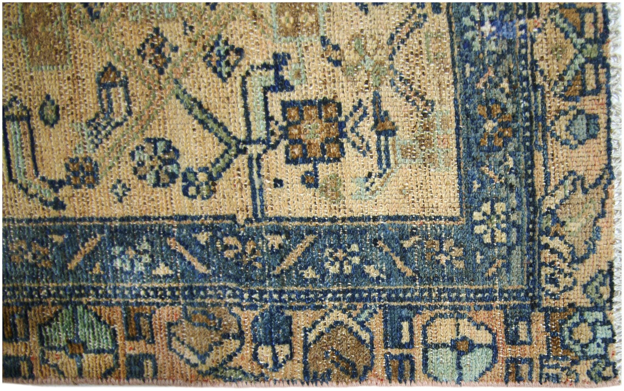 Handmade Vintage Persian Malayer Hallway Runner | 393 x 97 cm | 12'10" x 3'2" - Najaf Rugs & Textile