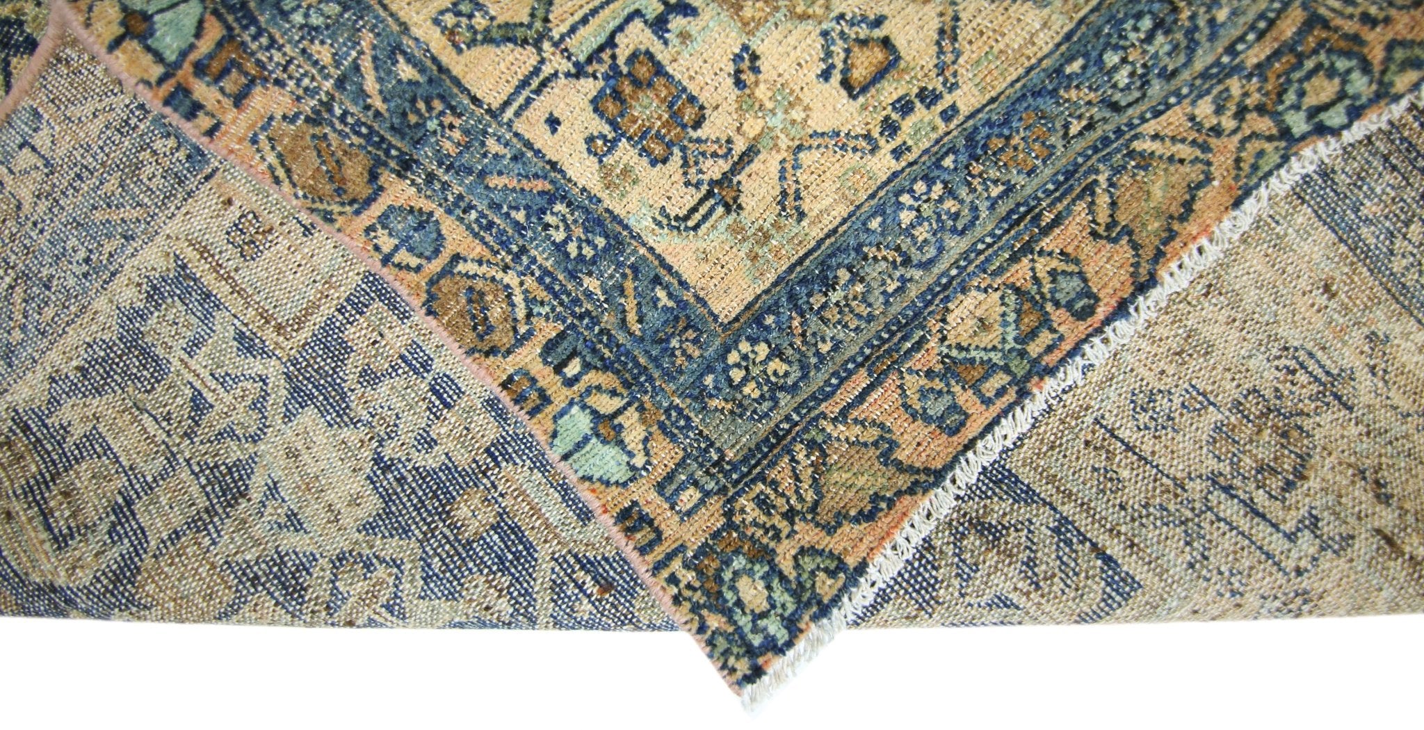 Handmade Vintage Persian Malayer Hallway Runner | 393 x 97 cm | 12'10" x 3'2" - Najaf Rugs & Textile