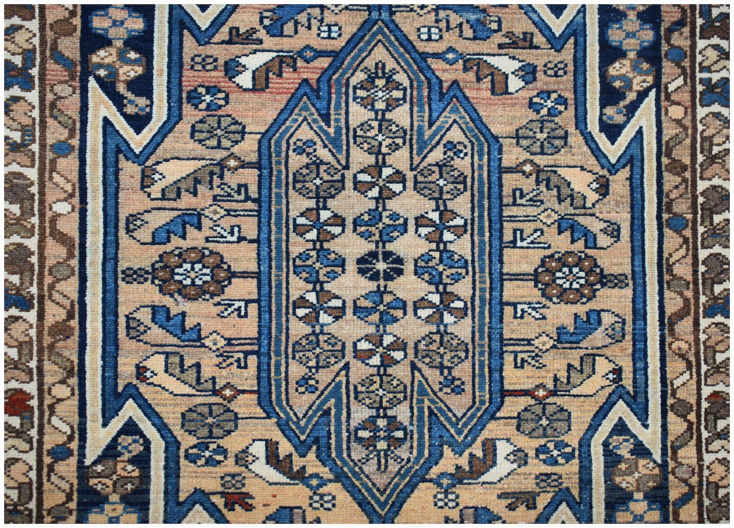 Handmade Vintage Persian Mazlaghan Rug | 150 x 95 cm | 4'11" x 3'1" - Najaf Rugs & Textile