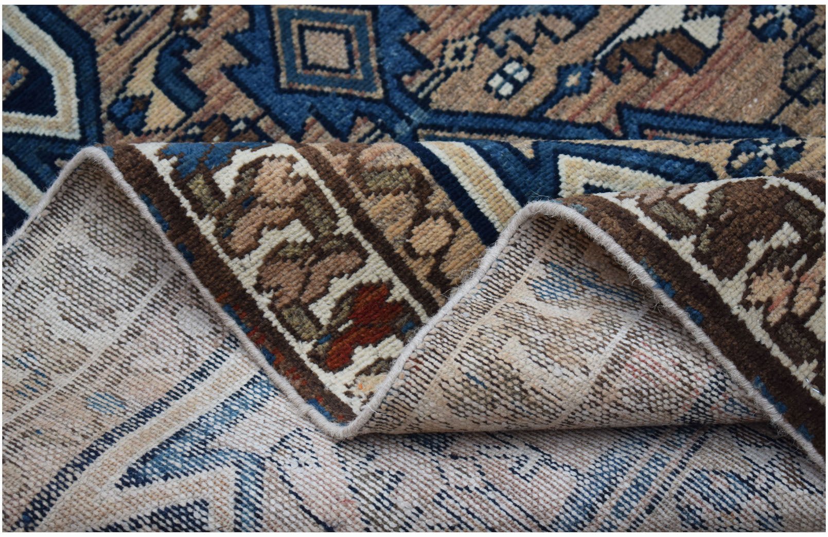 Handmade Vintage Persian Mazlaghan Rug | 150 x 95 cm | 4'11" x 3'1" - Najaf Rugs & Textile