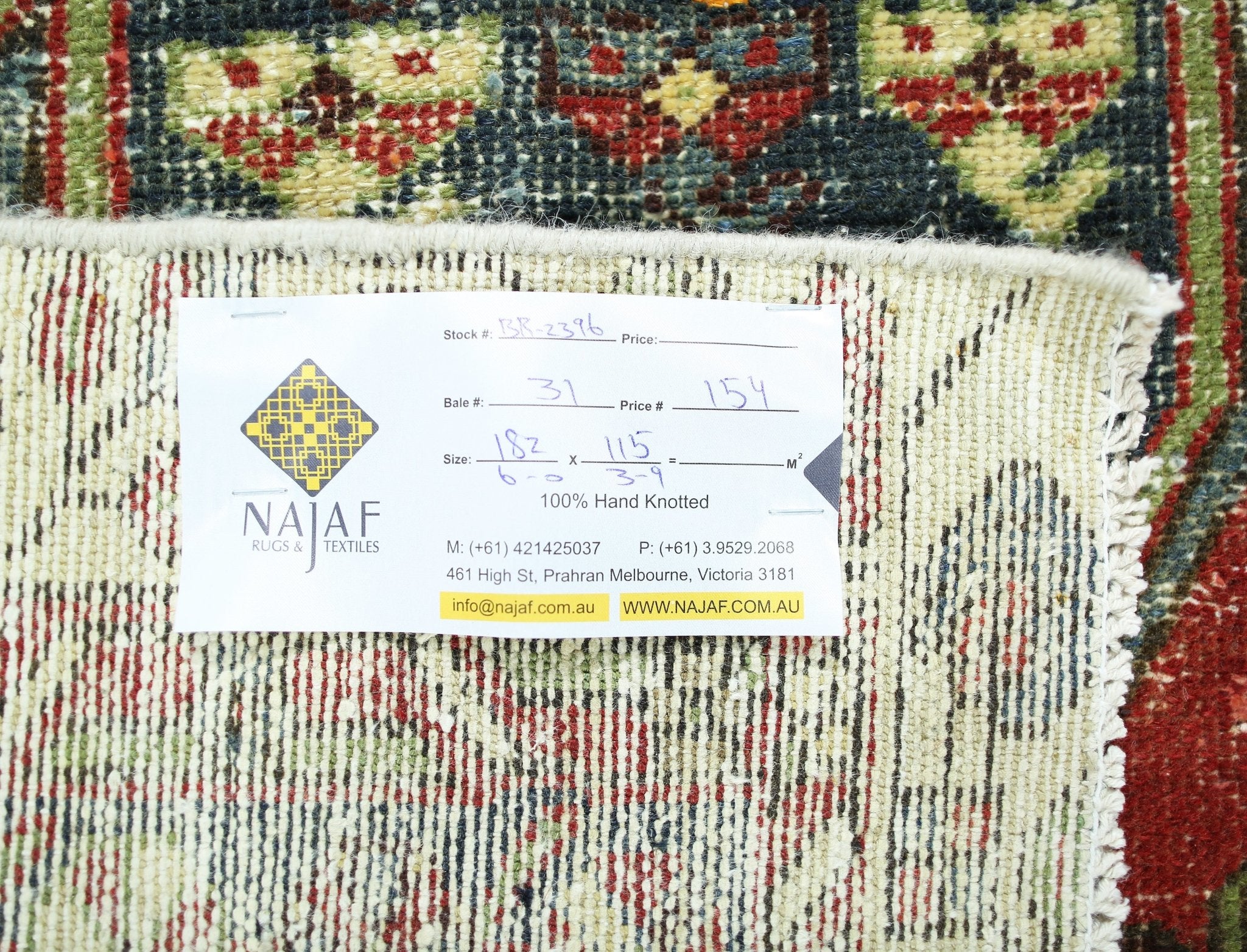 Handmade Vintage Persian Mazlaghan Rug | 182 x 115 cm | 6' x 3'9" - Najaf Rugs & Textile