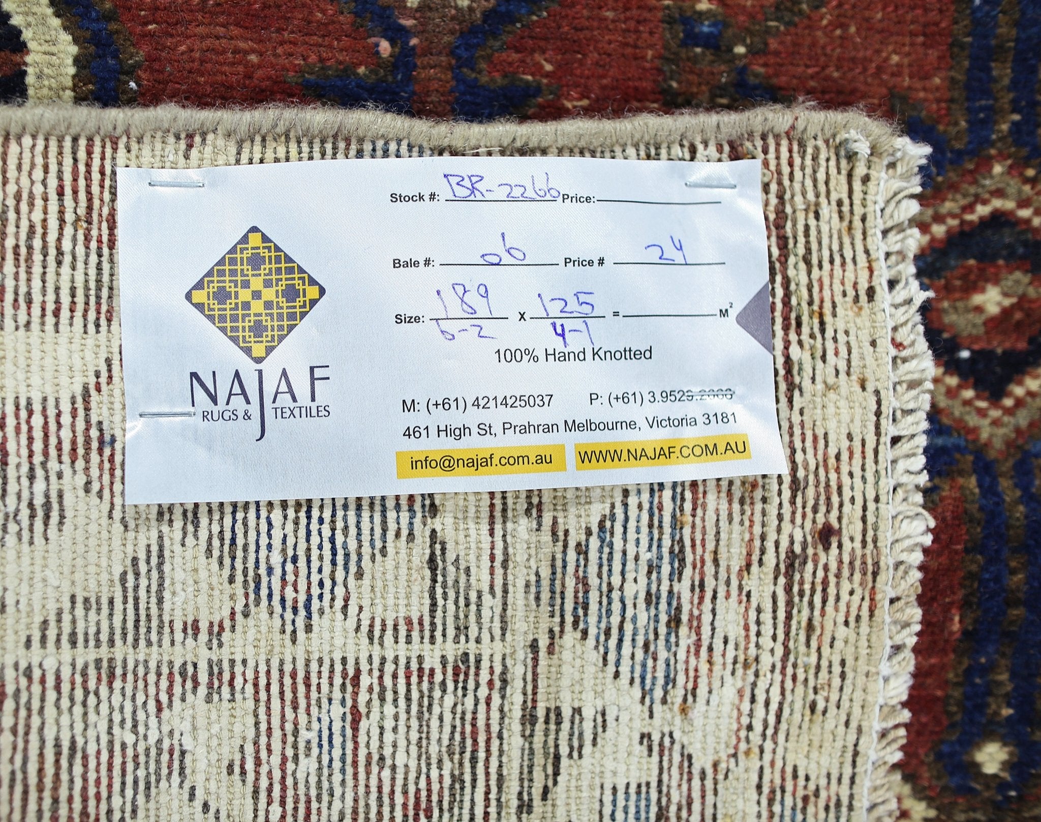 Handmade Vintage Persian Mazlaghan Rug | 189 x 125 cm | 6'2" x 4'1" - Najaf Rugs & Textile