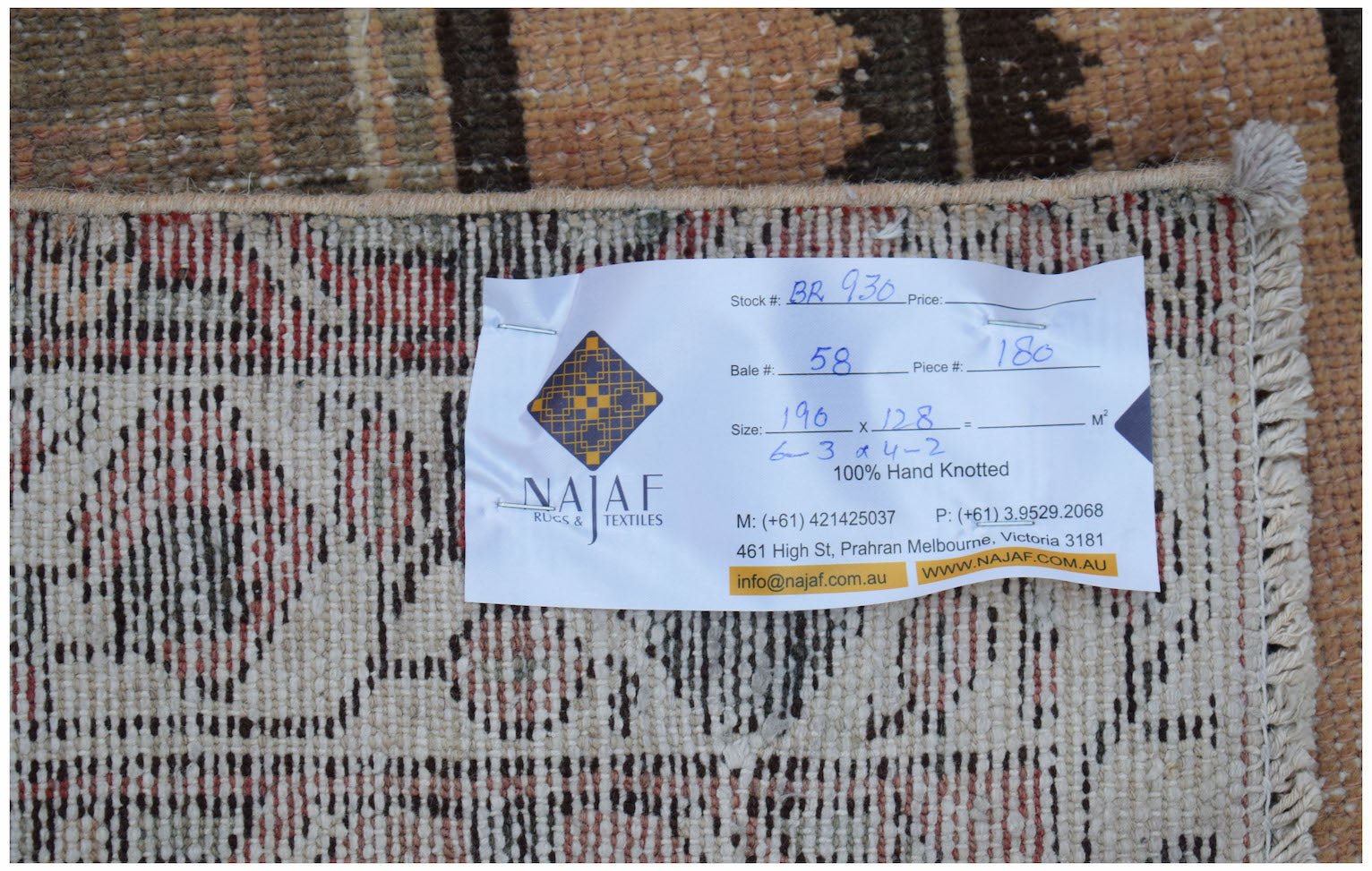 Handmade Vintage Persian Mazlaghan Rug | 190 x 128 cm | 6'3" x 4'2" - Najaf Rugs & Textile