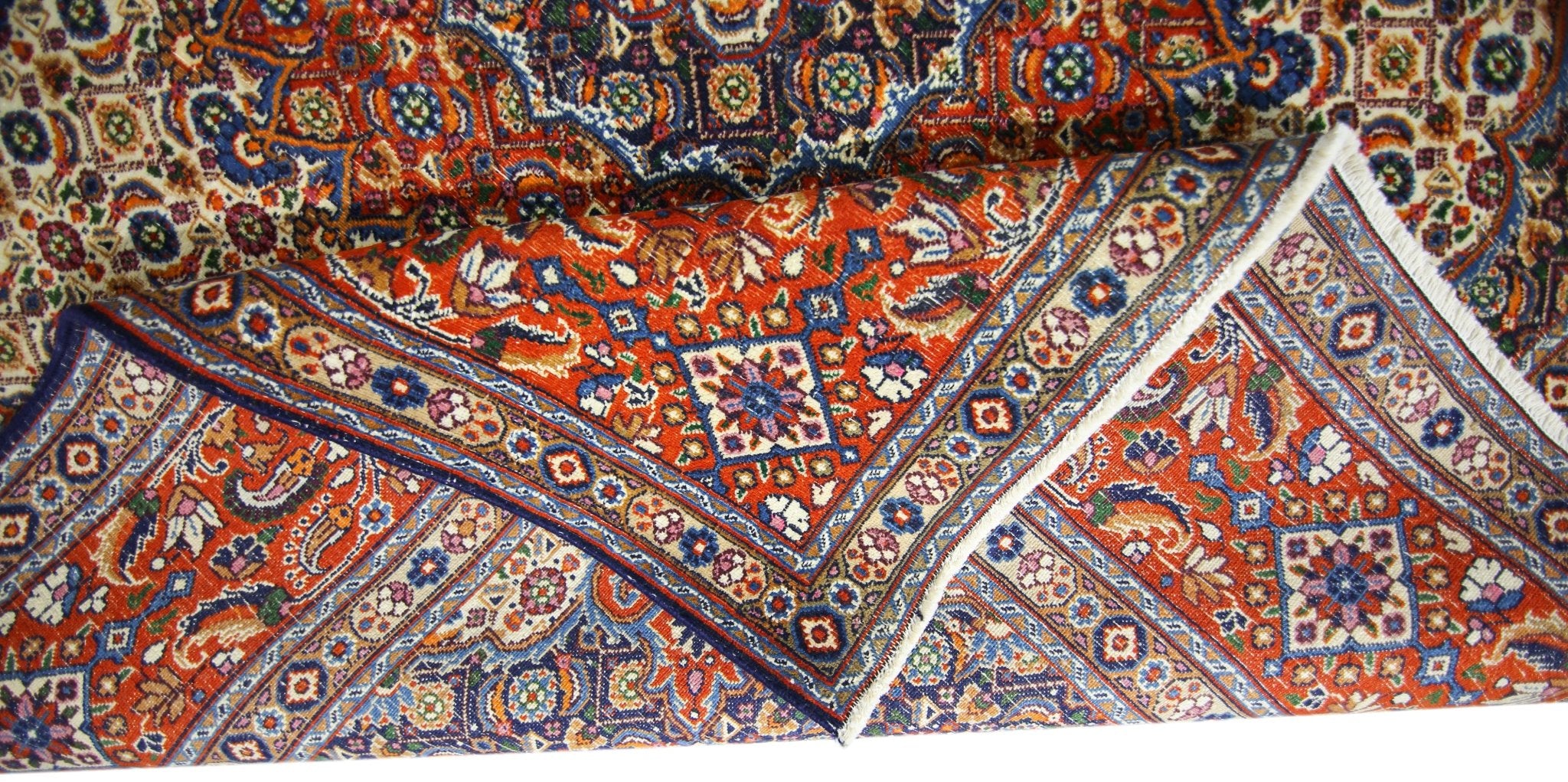 Handmade Vintage Persian Moud Rug | 196 x 187 cm | 6'5" x 6'1" - Najaf Rugs & Textile